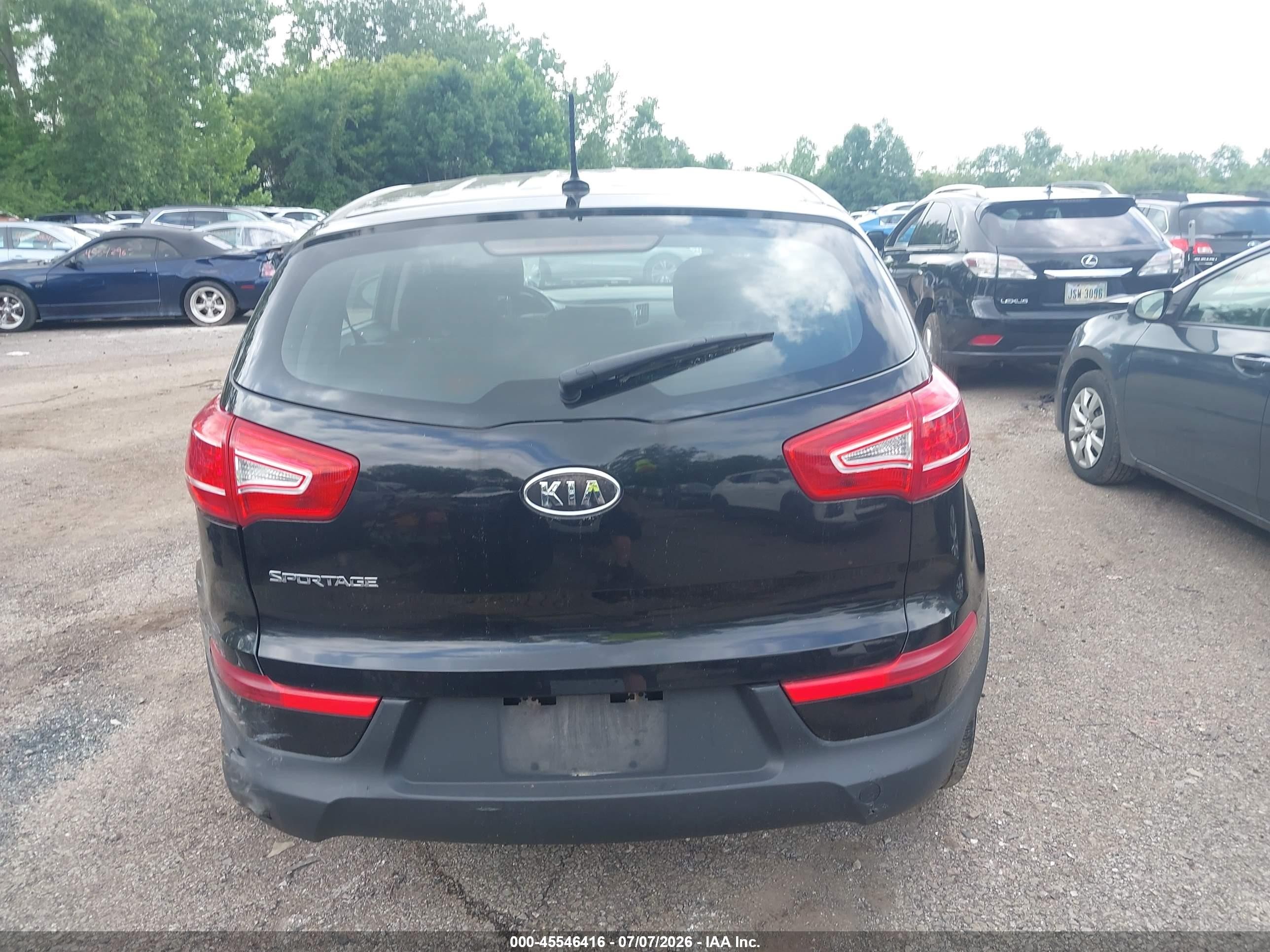 2012 Kia Sportage Lx Black vin: KNDPB3A29C7320343