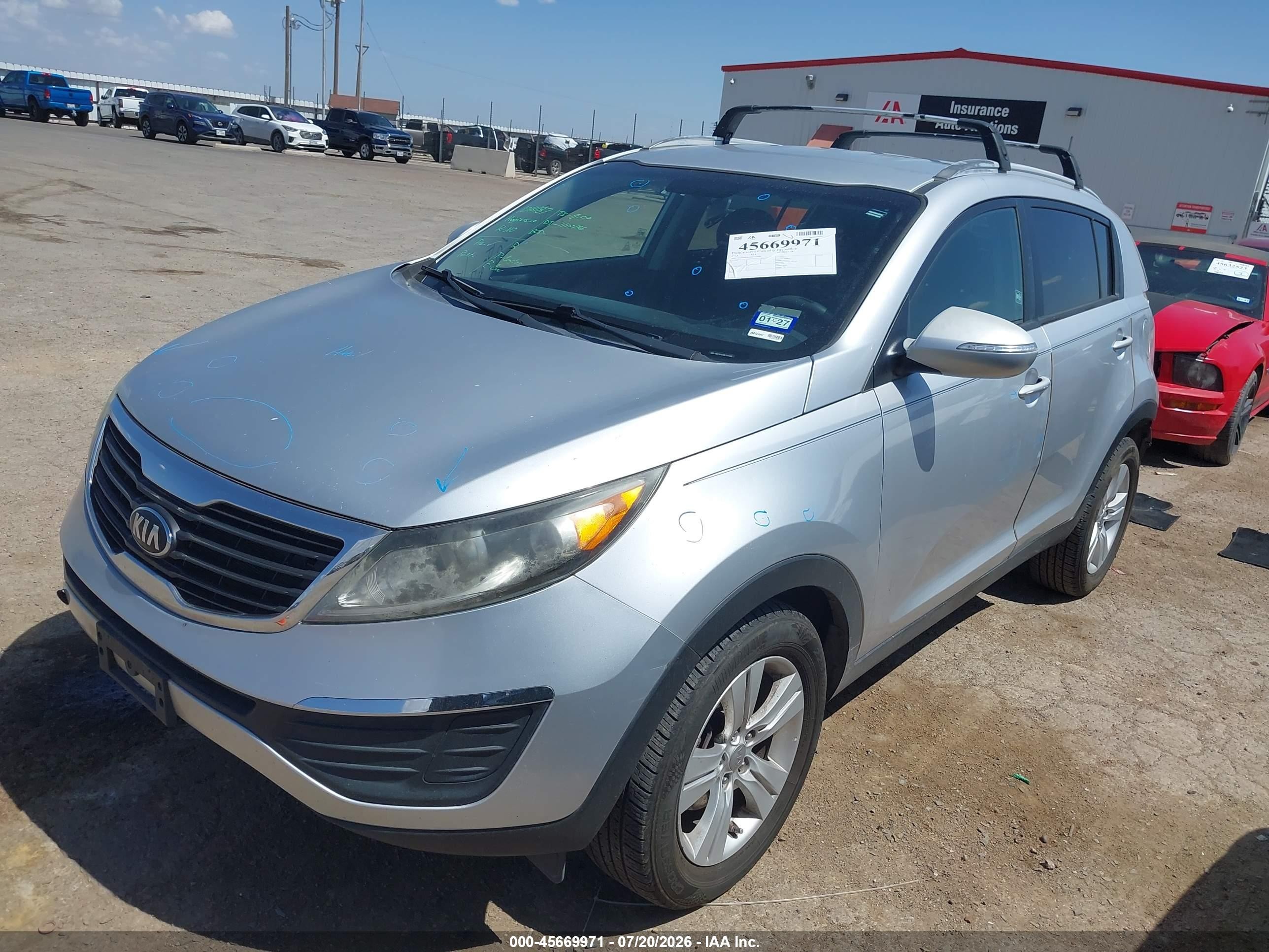 2013 Kia Sportage Lx Серебряный vin: KNDPB3A29D7354686