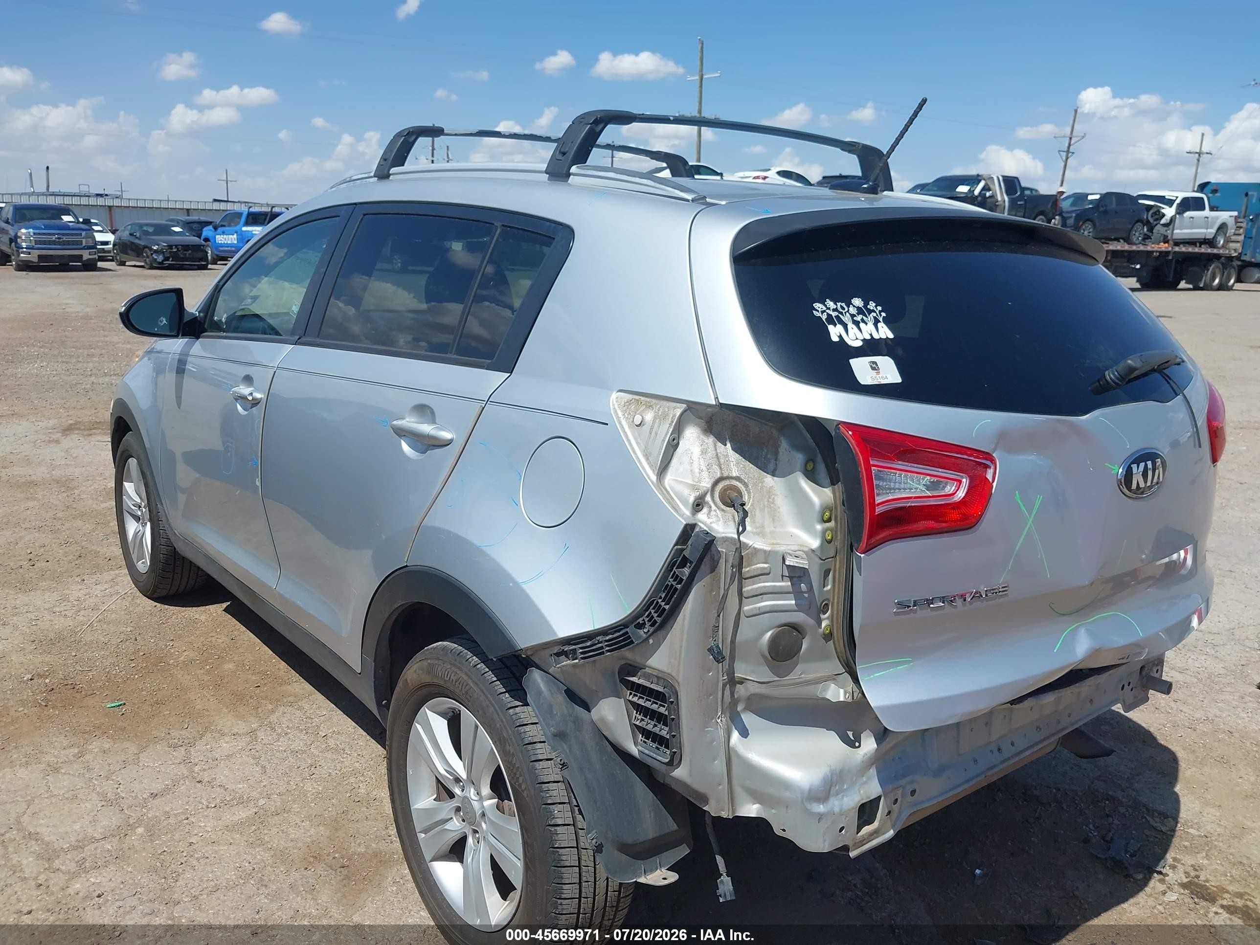 2013 Kia Sportage Lx Серебряный vin: KNDPB3A29D7354686