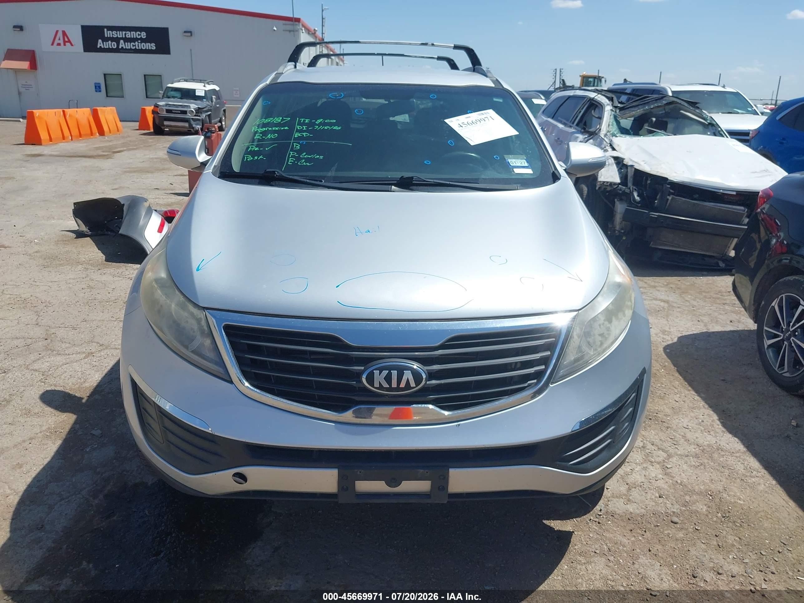 2013 Kia Sportage Lx Серебряный vin: KNDPB3A29D7354686