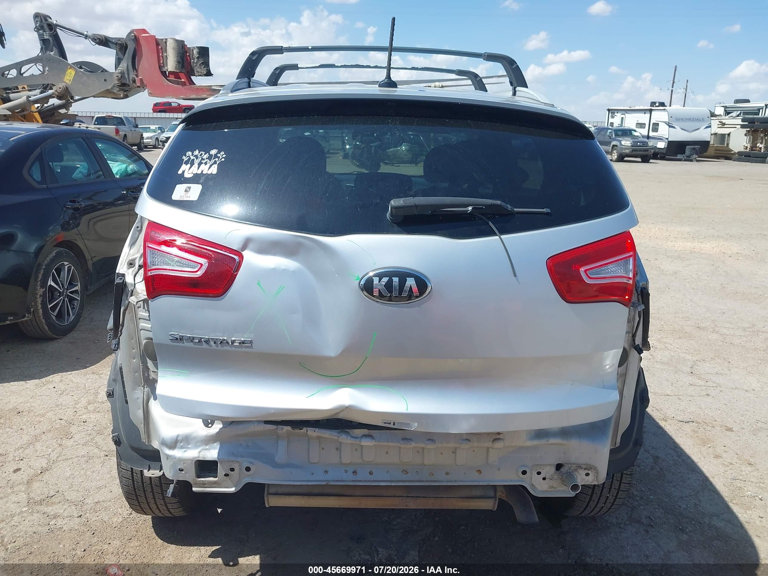2013 Kia Sportage Lx Серебряный vin: KNDPB3A29D7354686