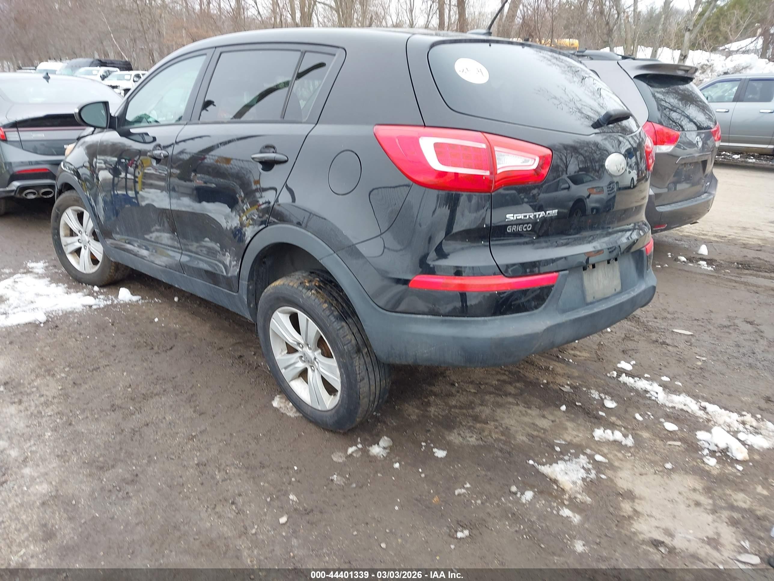 2013 Kia Sportage Lx Black vin: KNDPB3A29D7376168