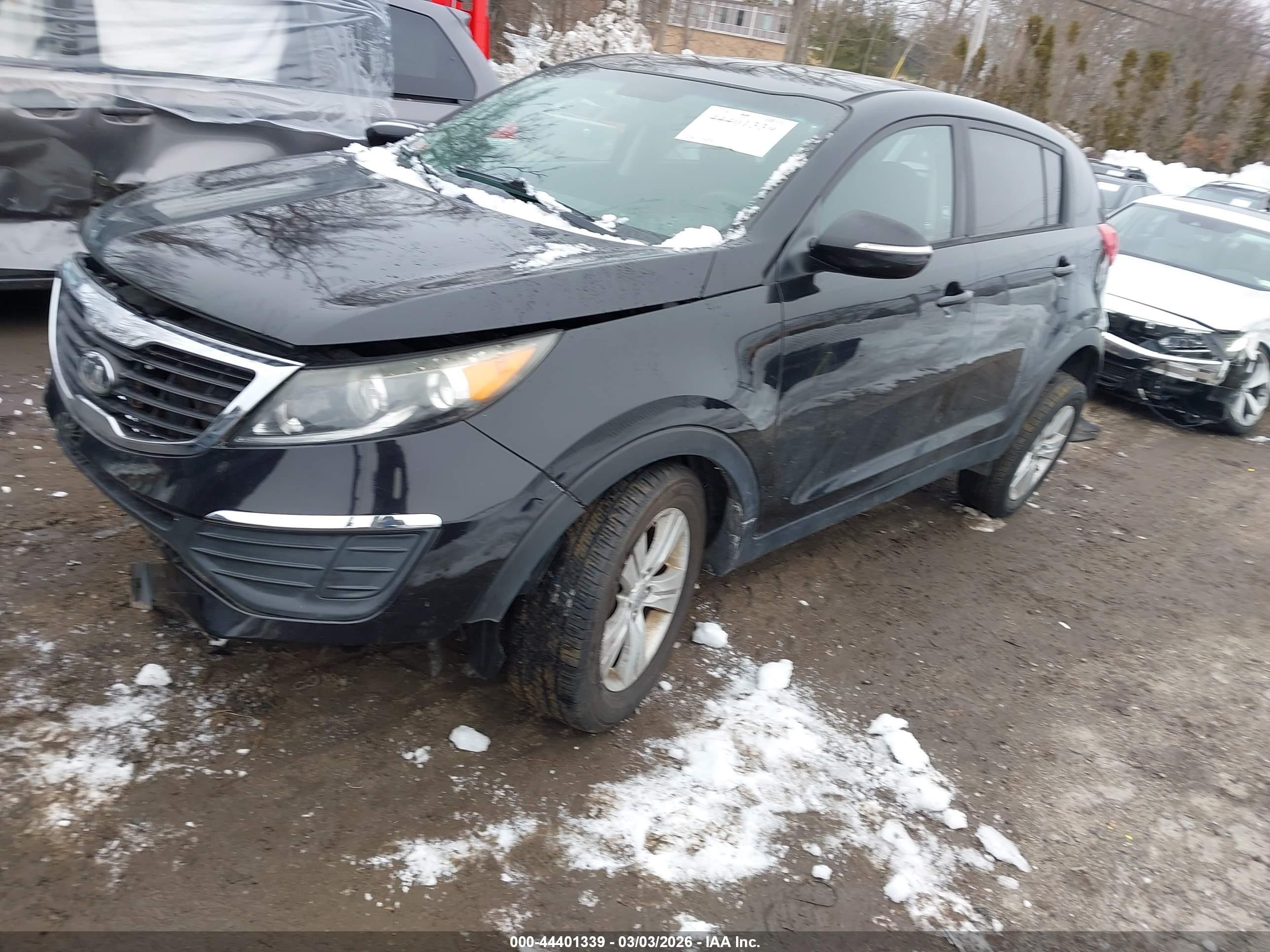 2013 Kia Sportage Lx Black vin: KNDPB3A29D7376168