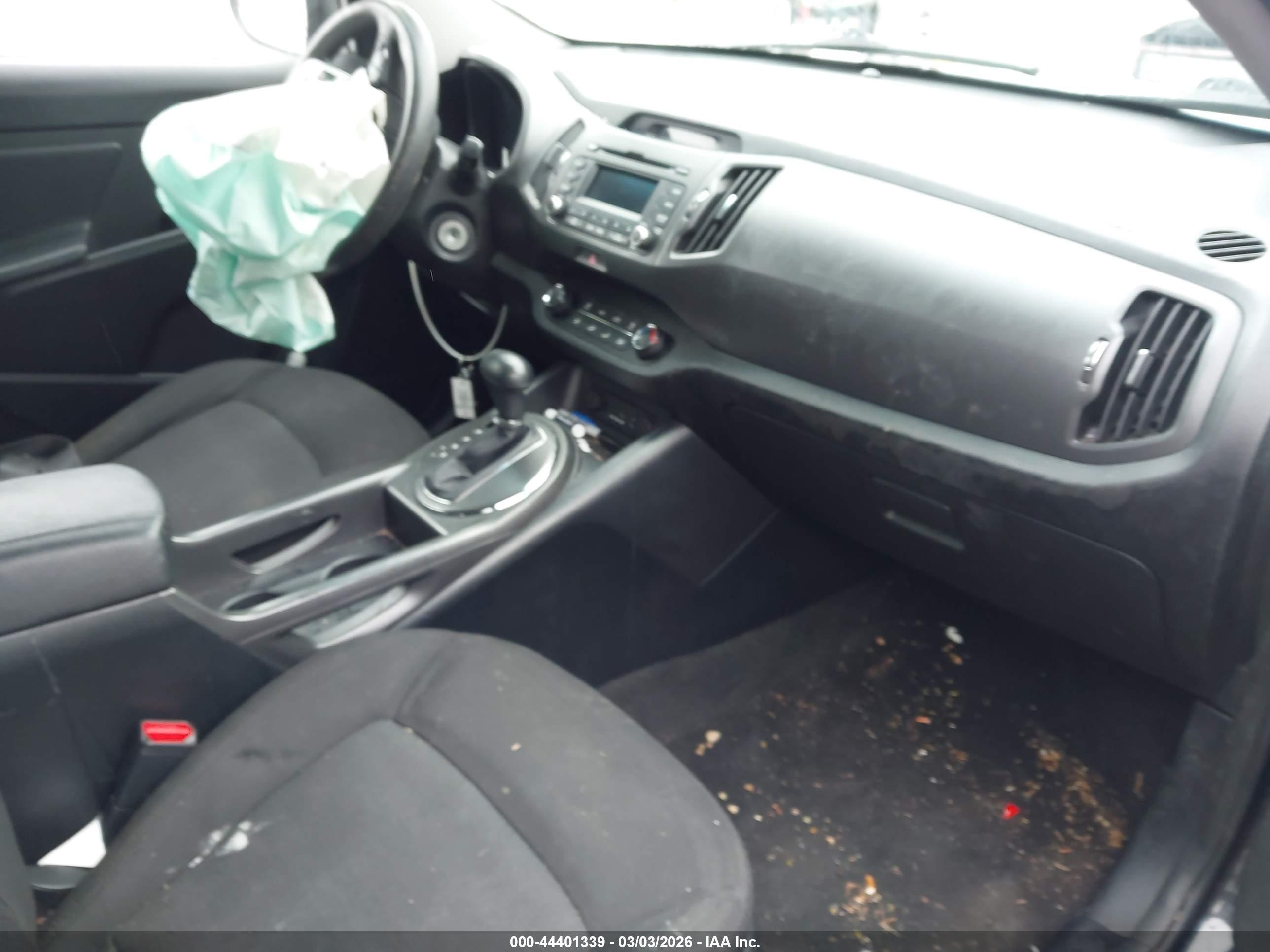2013 Kia Sportage Lx Black vin: KNDPB3A29D7376168