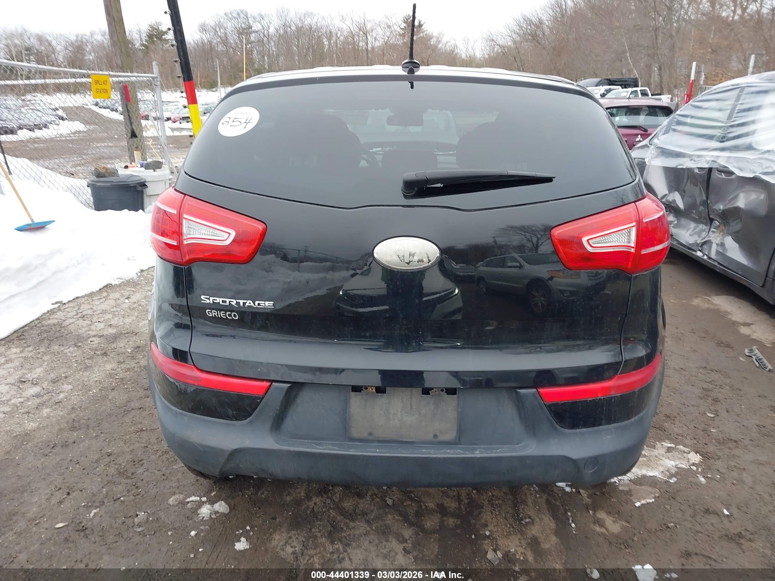 2013 Kia Sportage Lx Black vin: KNDPB3A29D7376168