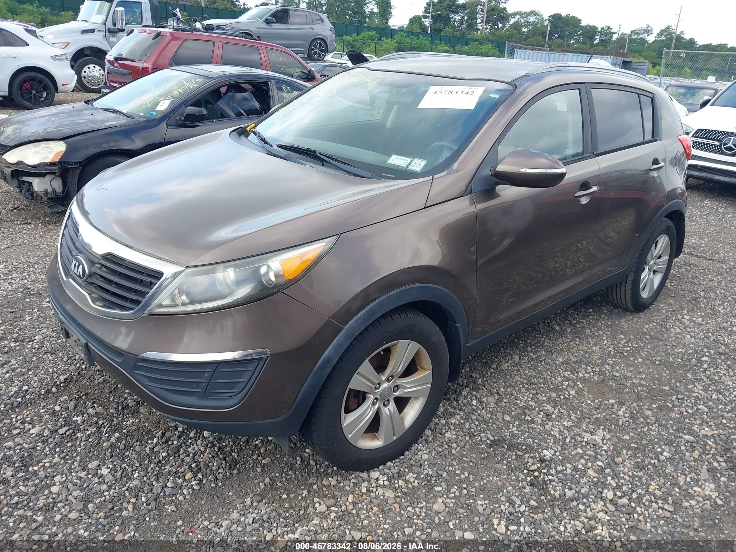 2013 Kia Sportage Lx Brown vin: KNDPB3A29D7391768