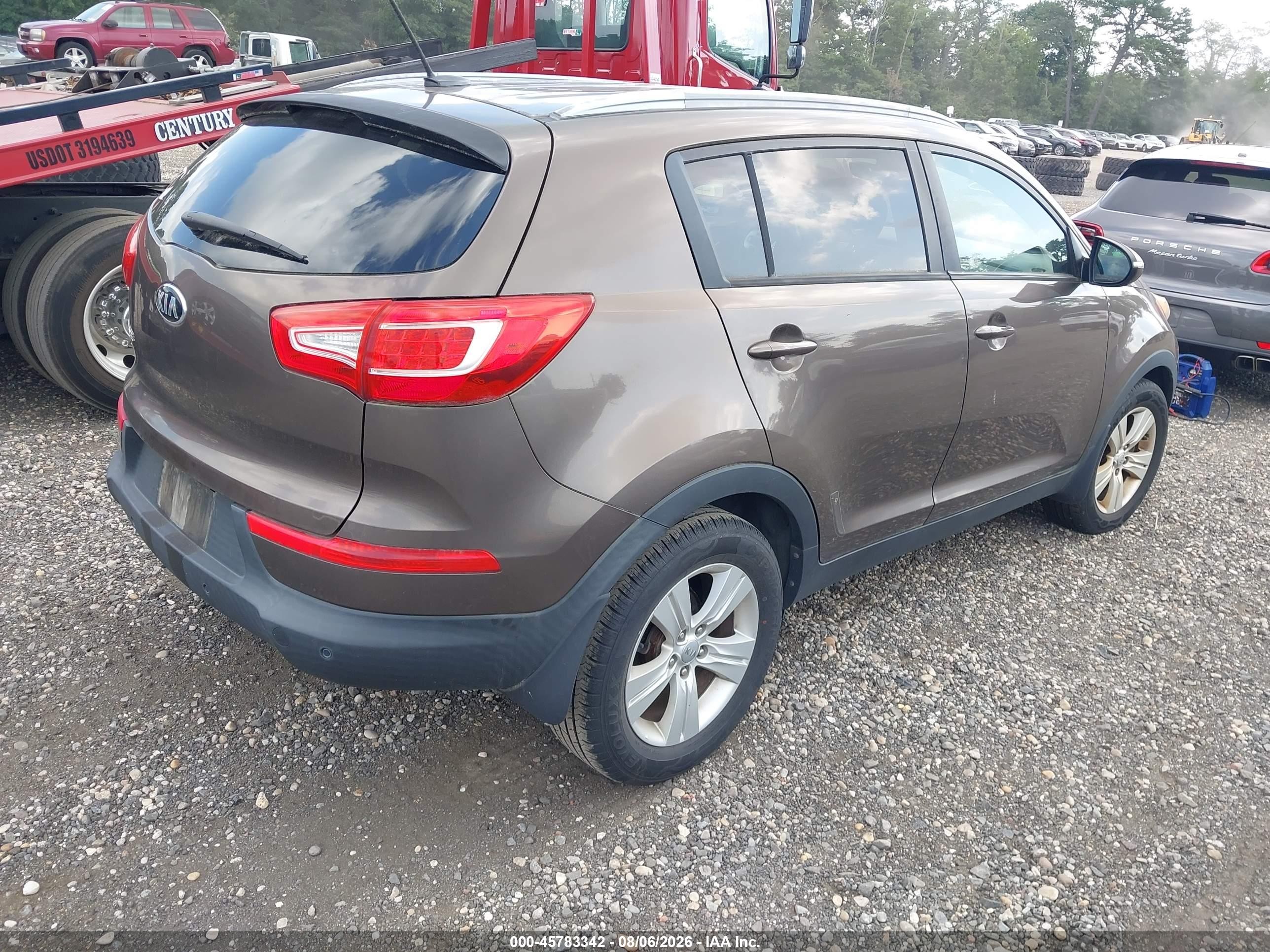 2013 Kia Sportage Lx Brown vin: KNDPB3A29D7391768