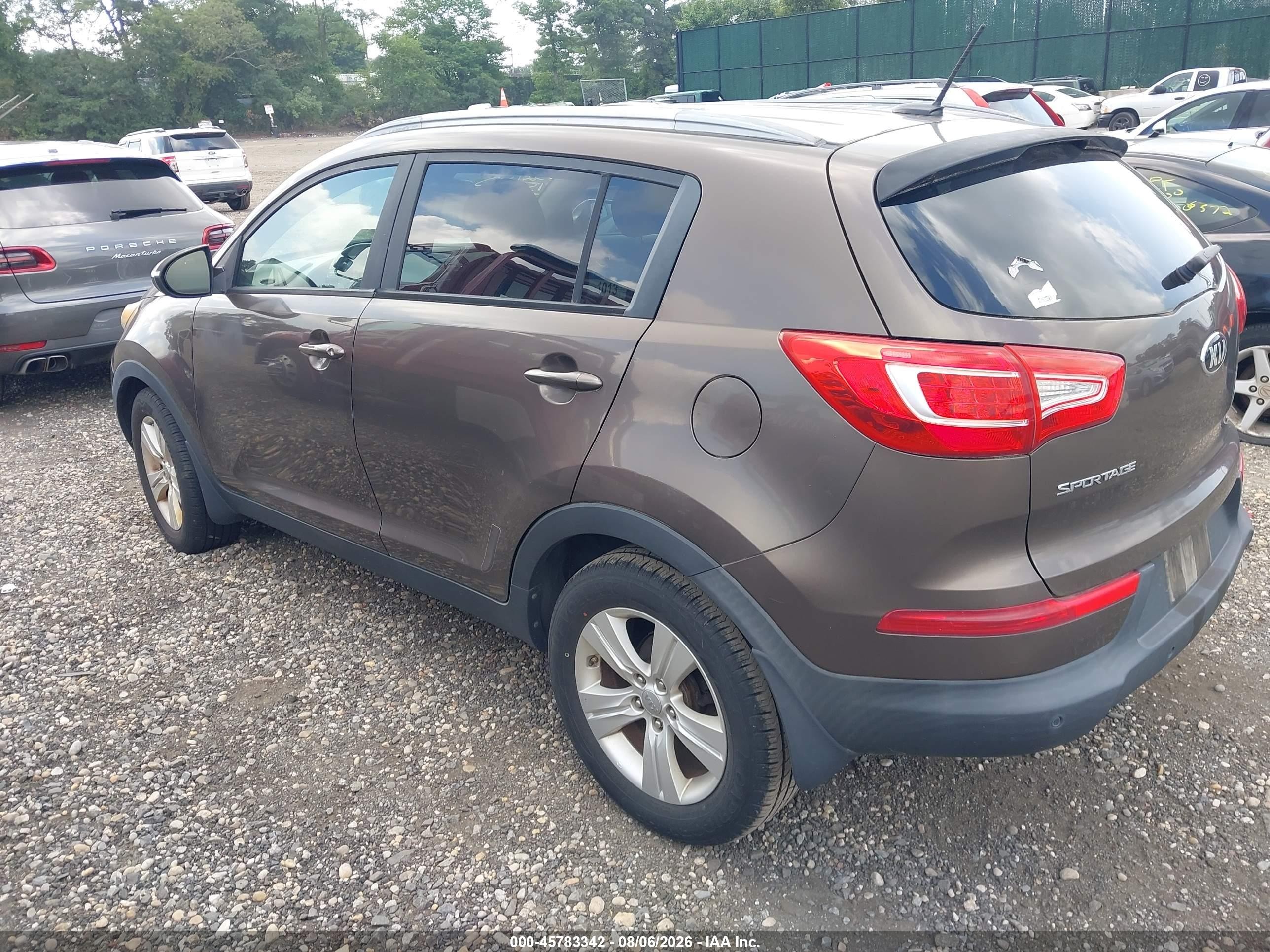 2013 Kia Sportage Lx Brown vin: KNDPB3A29D7391768