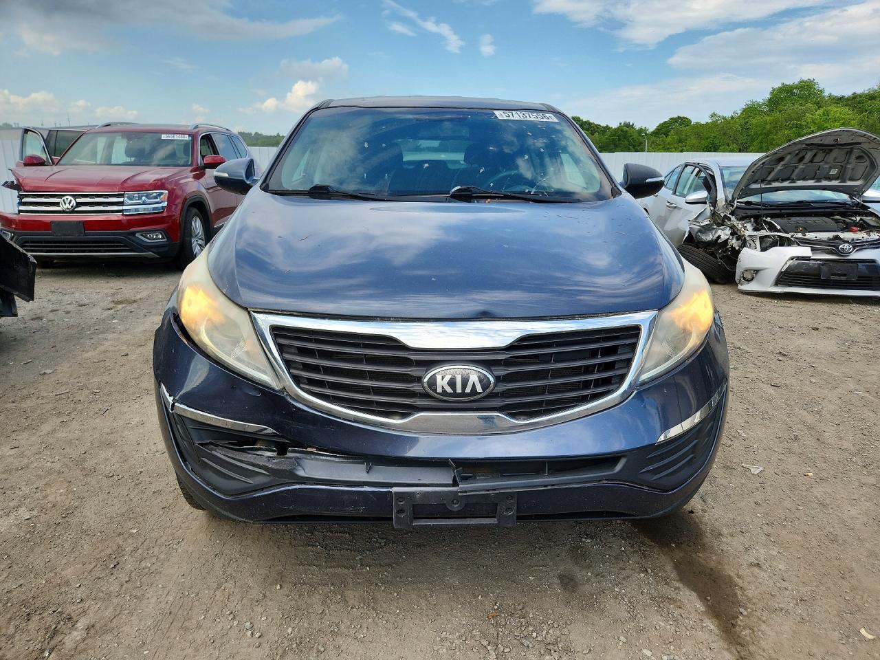 2013 Kia Sportage Lx Blue vin: KNDPB3A29D7433002
