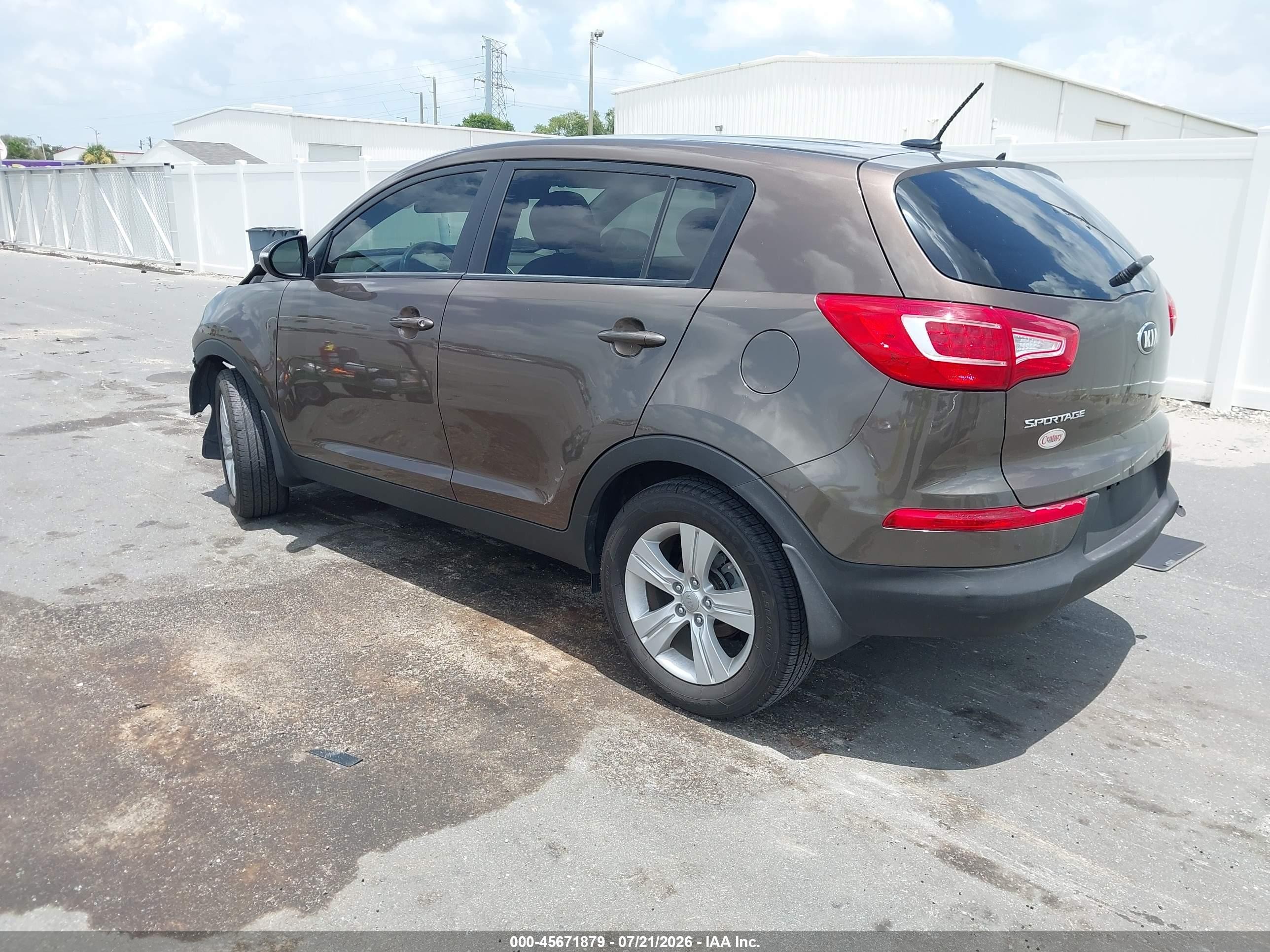 2013 Kia Sportage Lx Dark Brown vin: KNDPB3A29D7437373