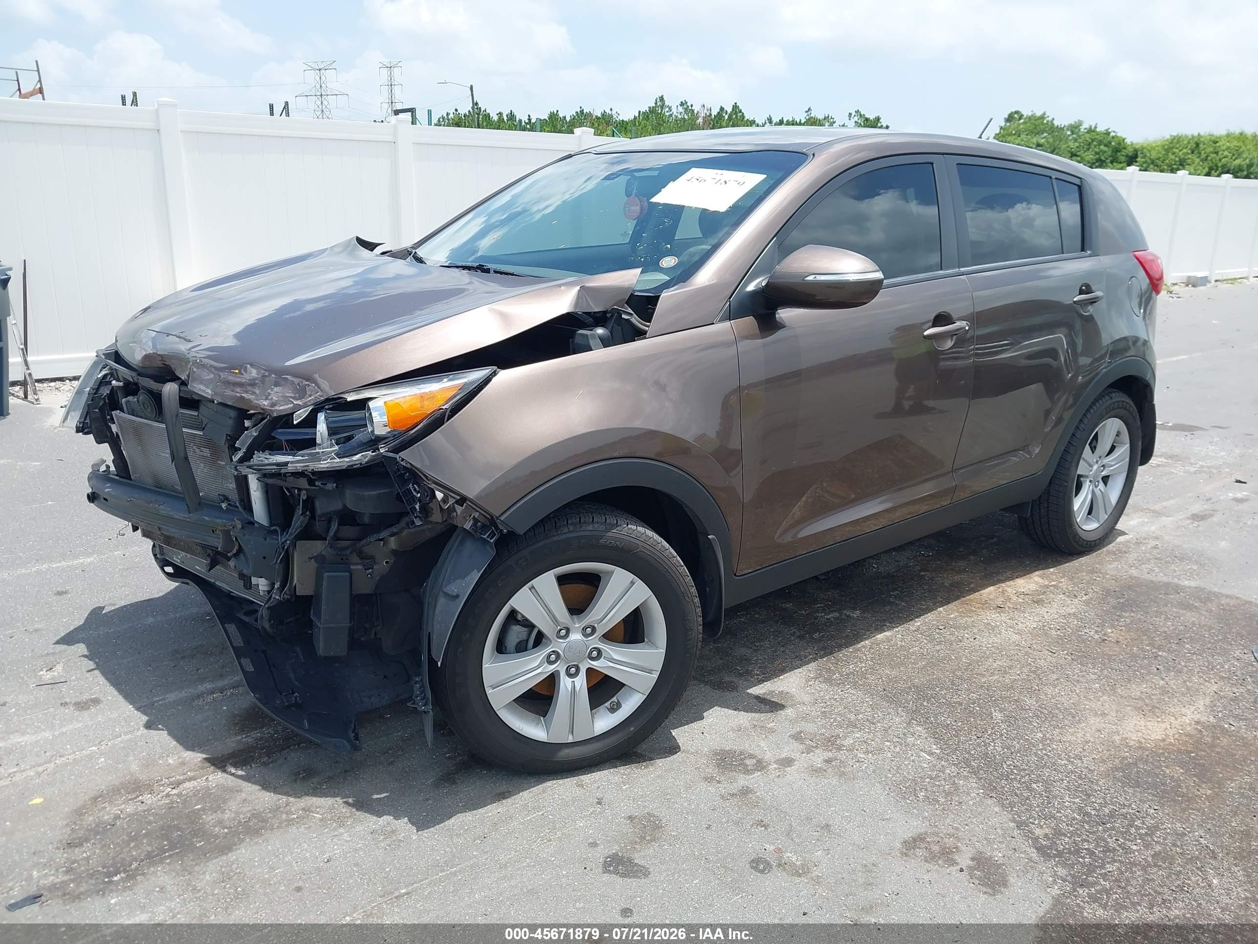 2013 Kia Sportage Lx Dark Brown vin: KNDPB3A29D7437373