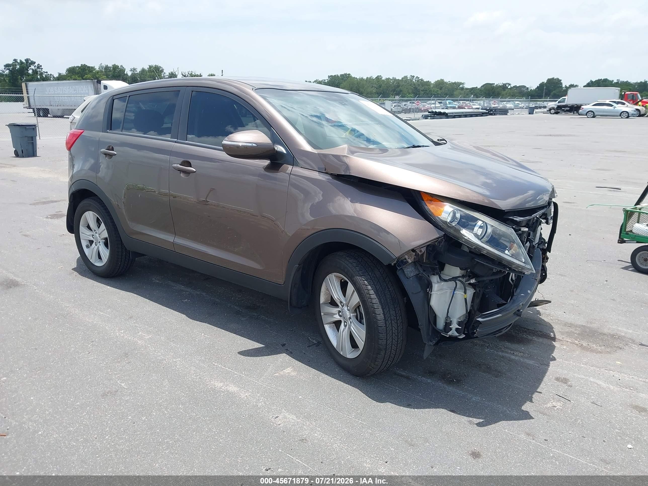 2013 Kia Sportage Lx Dark Brown vin: KNDPB3A29D7437373