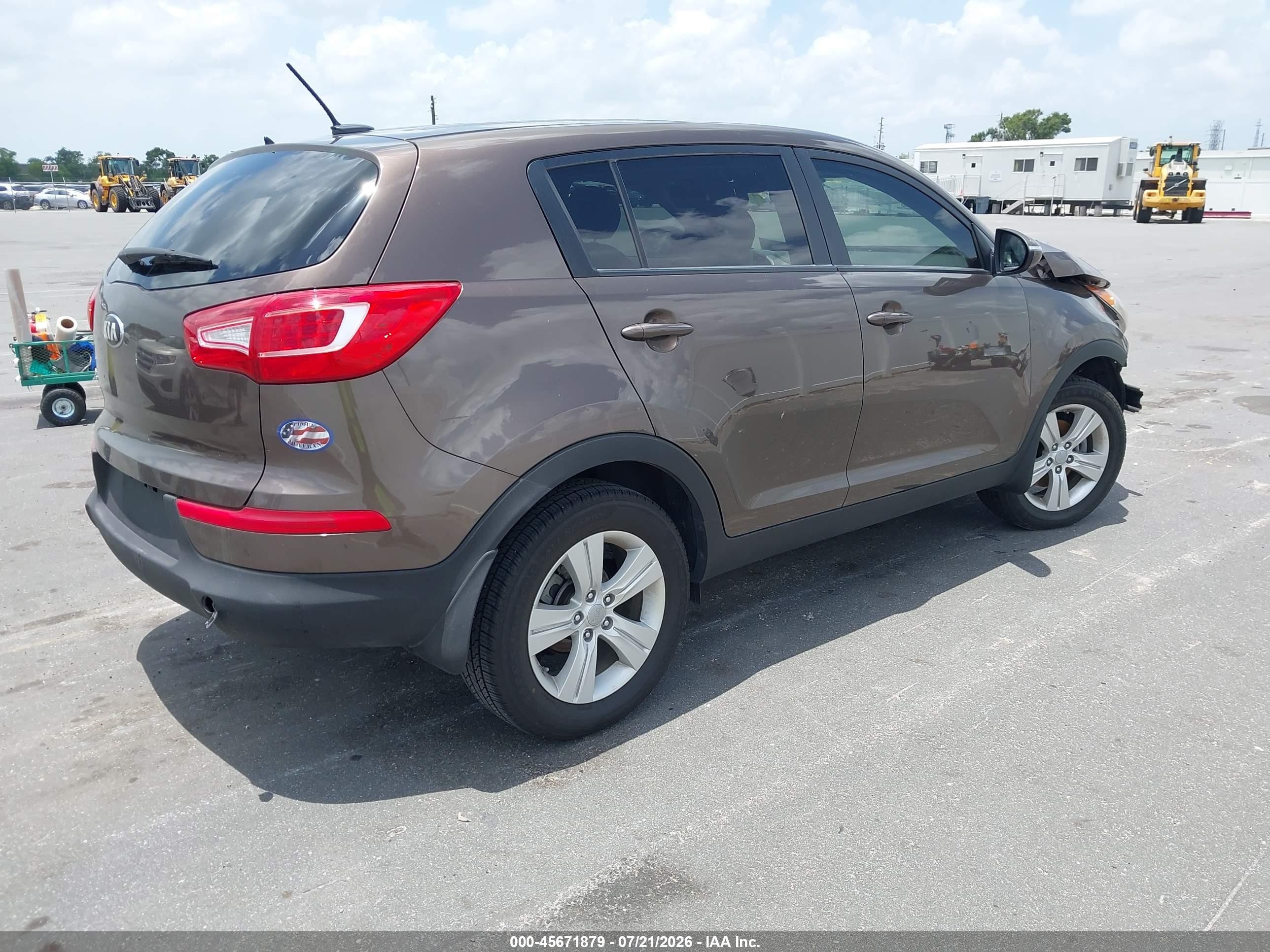 2013 Kia Sportage Lx Dark Brown vin: KNDPB3A29D7437373