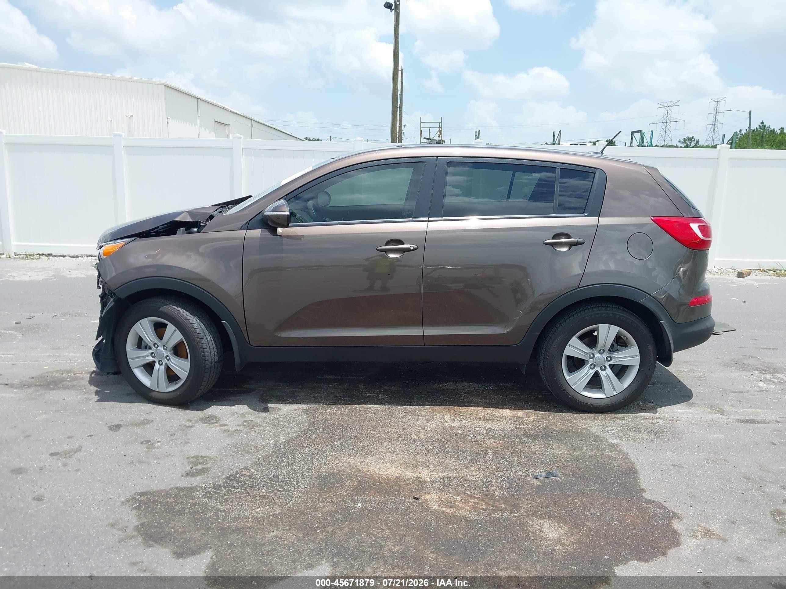 2013 Kia Sportage Lx Dark Brown vin: KNDPB3A29D7437373
