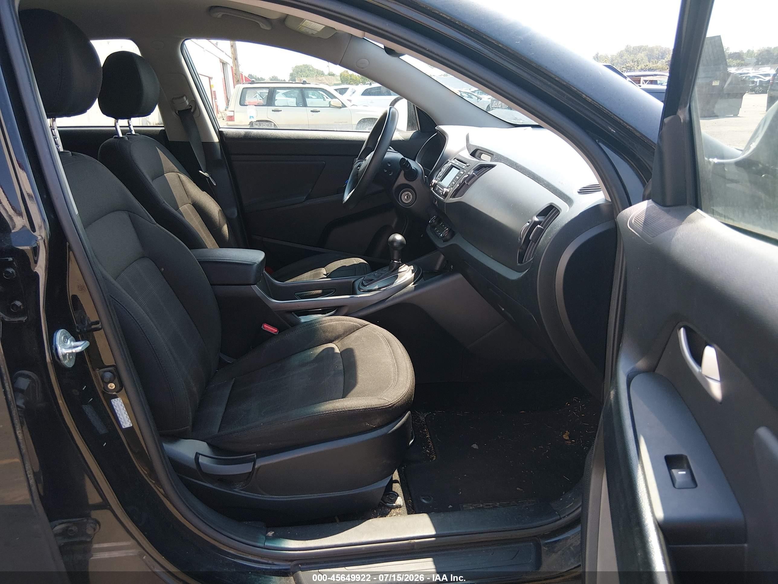 2013 Kia Sportage Lx Black vin: KNDPB3A29D7448096