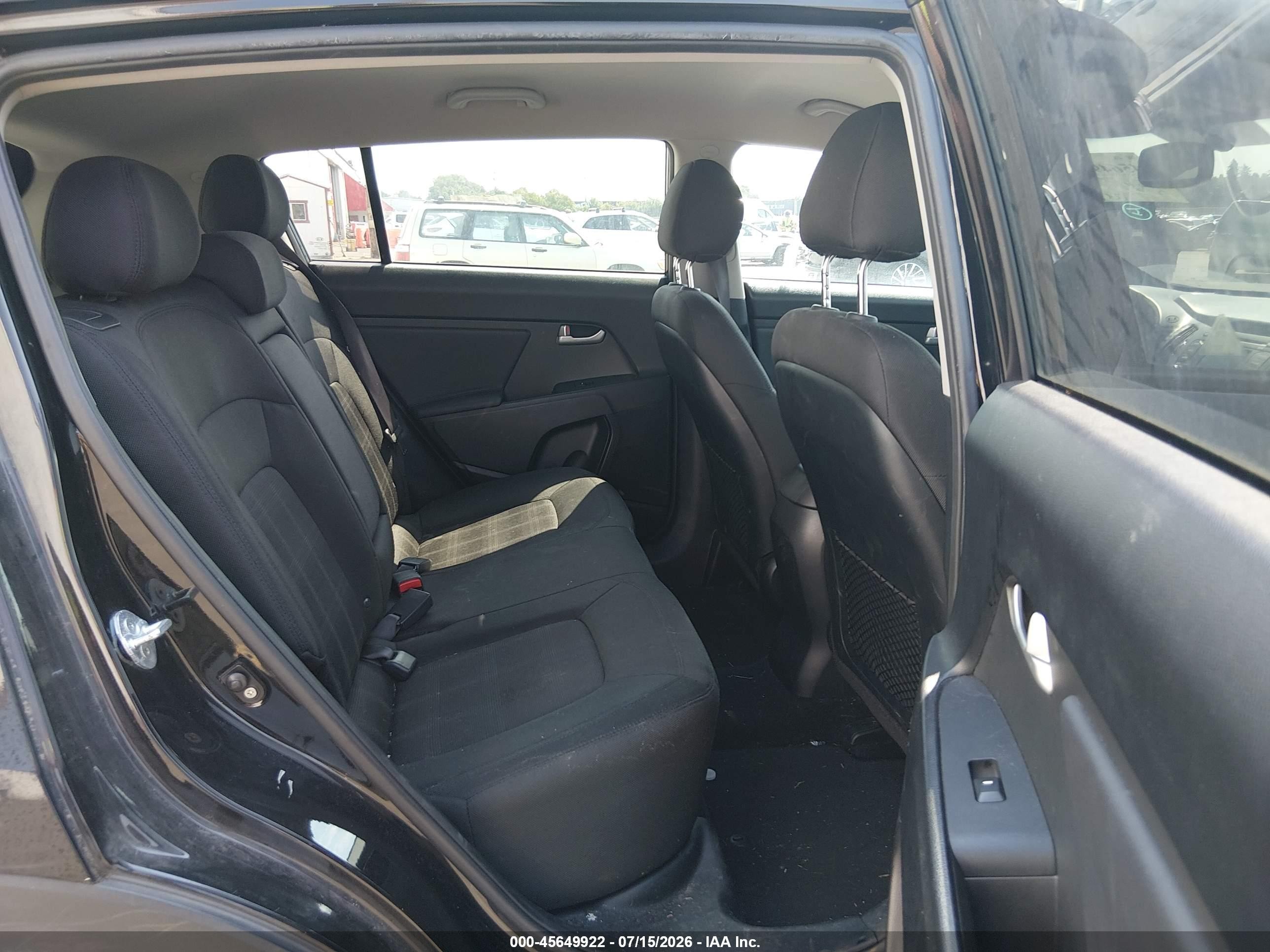 2013 Kia Sportage Lx Black vin: KNDPB3A29D7448096
