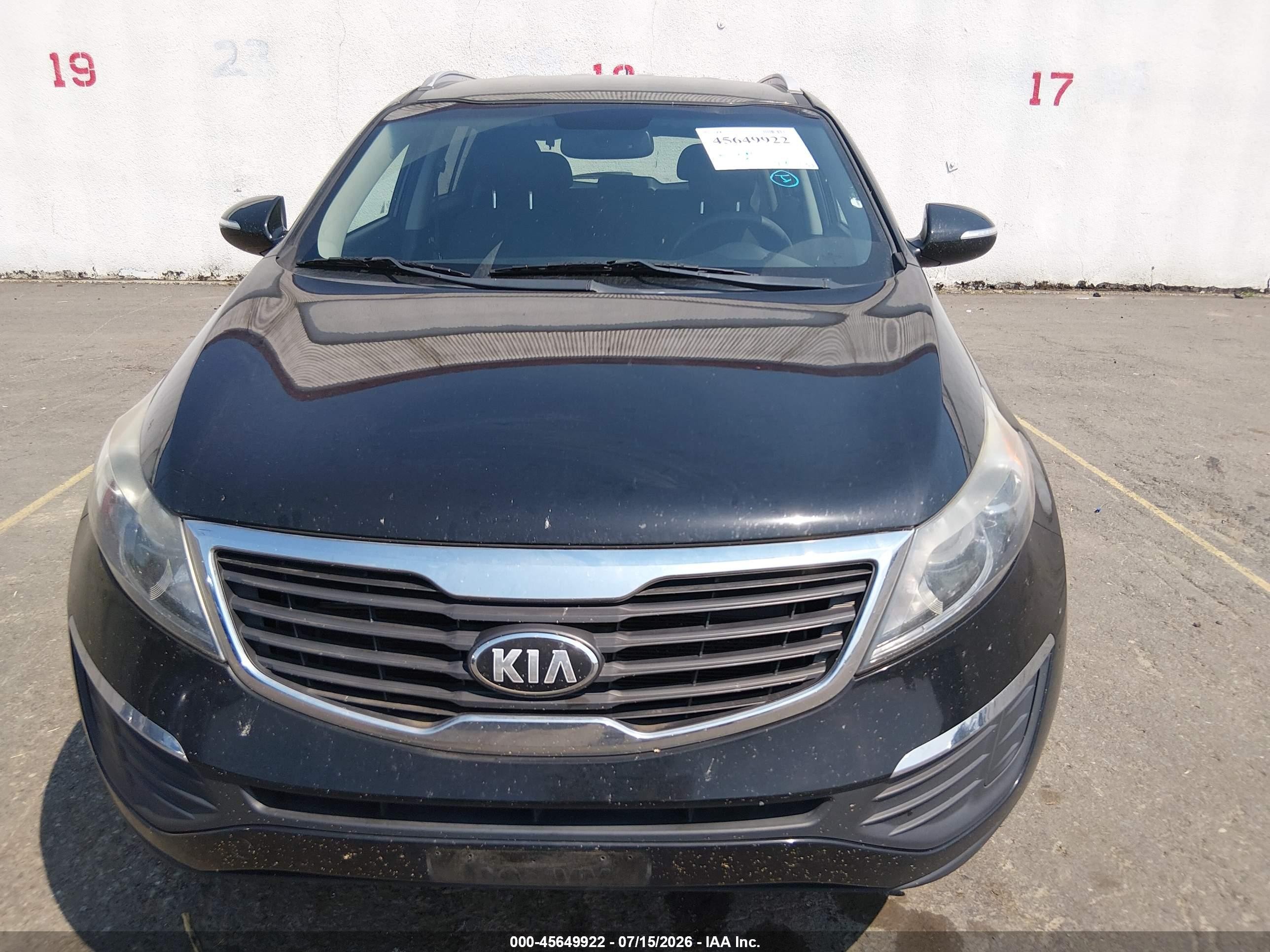 2013 Kia Sportage Lx Black vin: KNDPB3A29D7448096