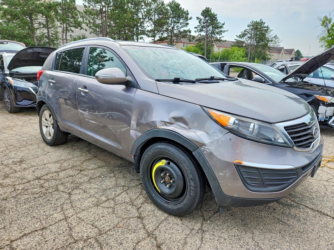 2011 Kia Sportage Lx Gray vin: KNDPB3A2XB7054619