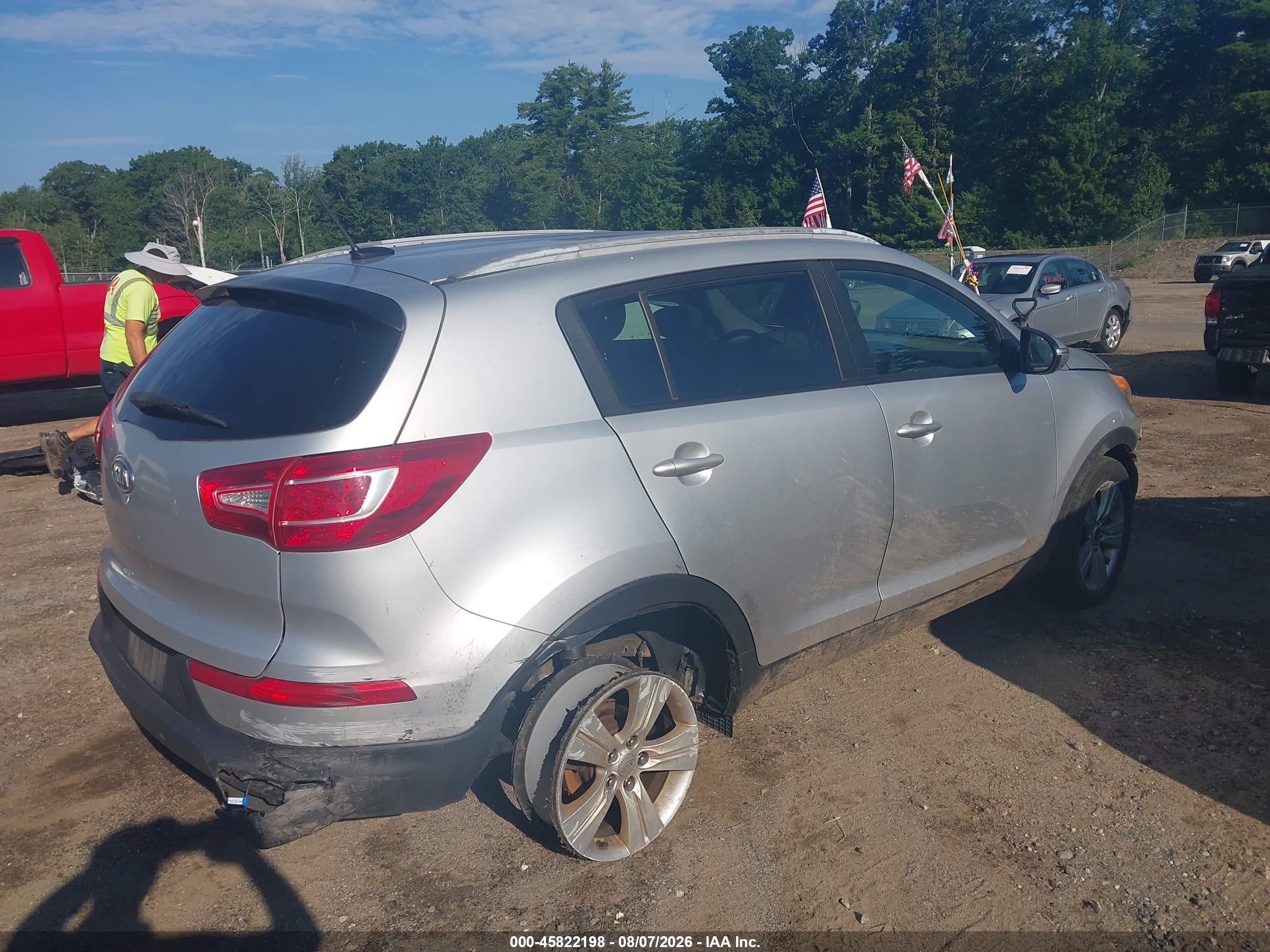 2011 Kia Sportage Lx Silver vin: KNDPB3A2XB7063594