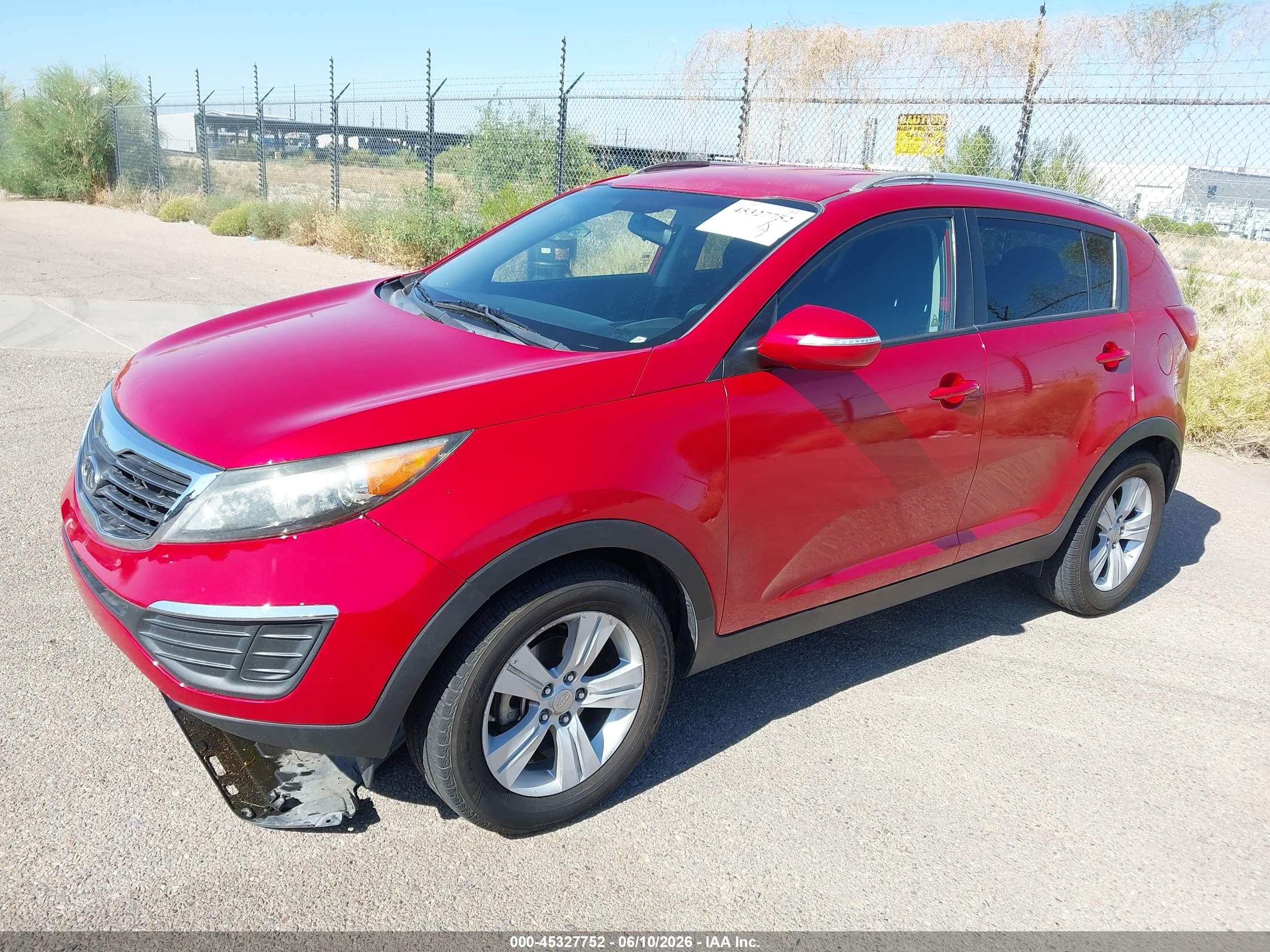 2011 Kia Sportage Lx Red vin: KNDPB3A2XB7078046