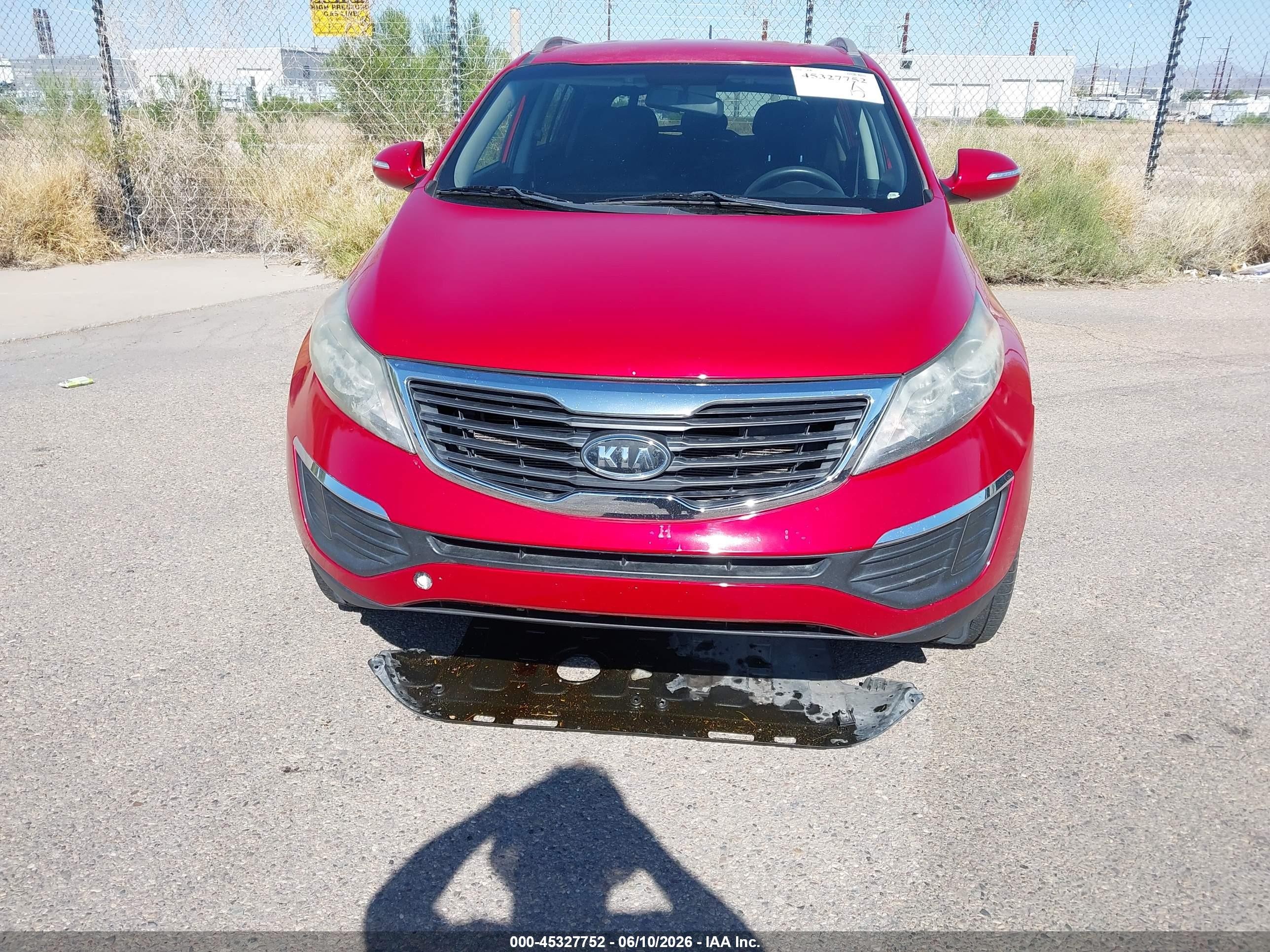 2011 Kia Sportage Lx Red vin: KNDPB3A2XB7078046