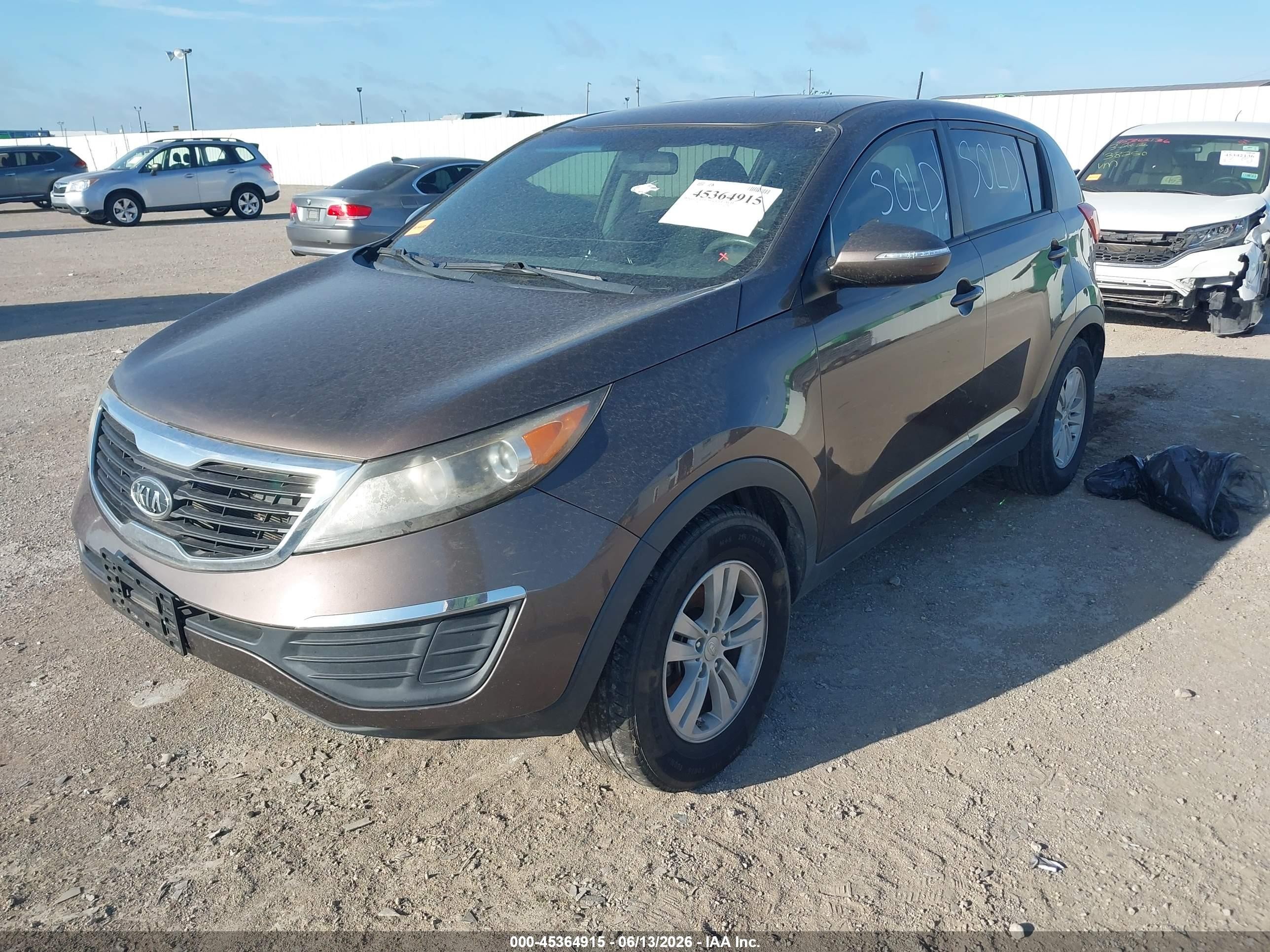 2011 Kia Sportage Lx Dark Brown vin: KNDPB3A2XB7089841