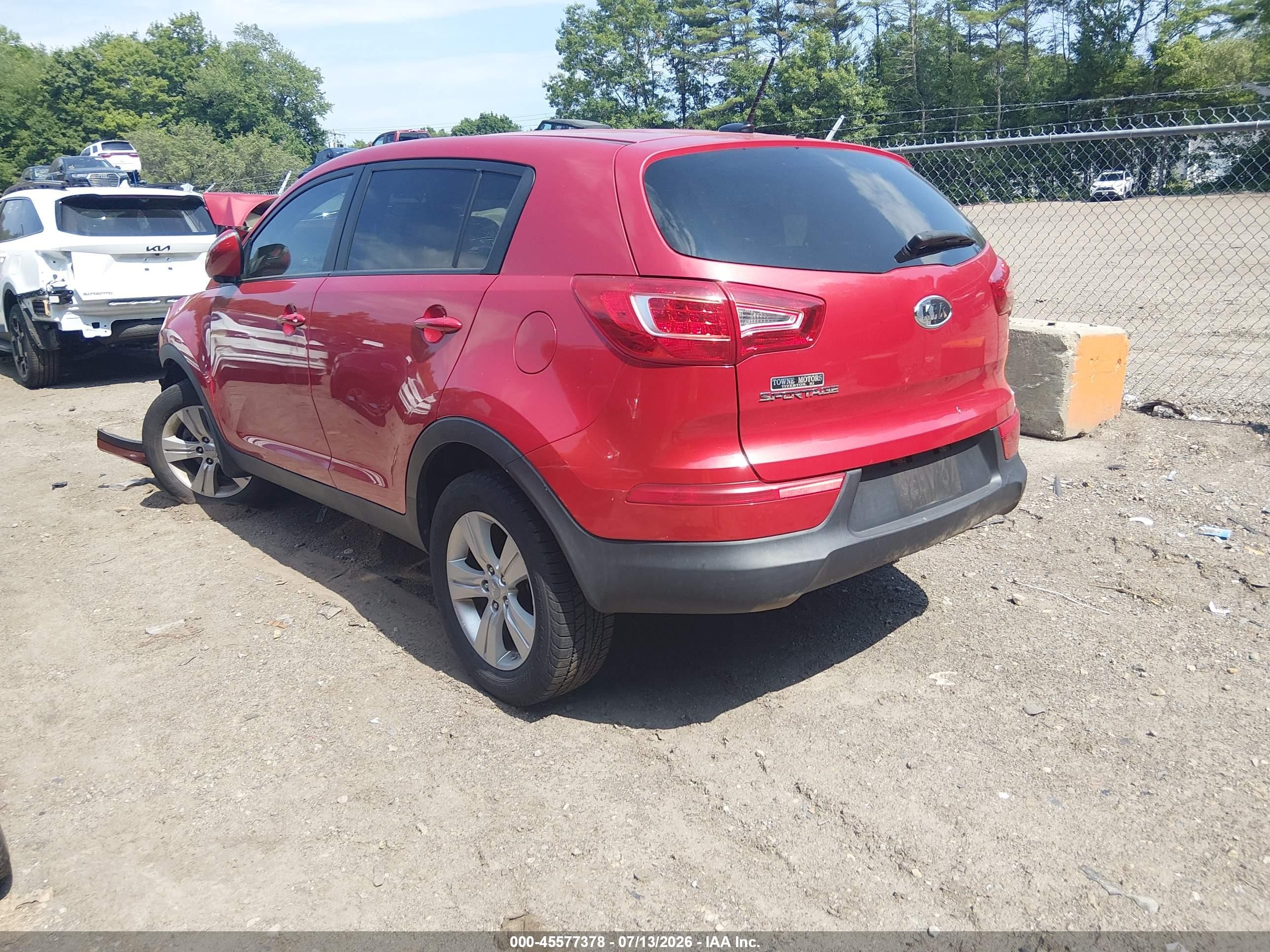 2012 Kia Sportage Lx Красный vin: KNDPB3A2XC7193747