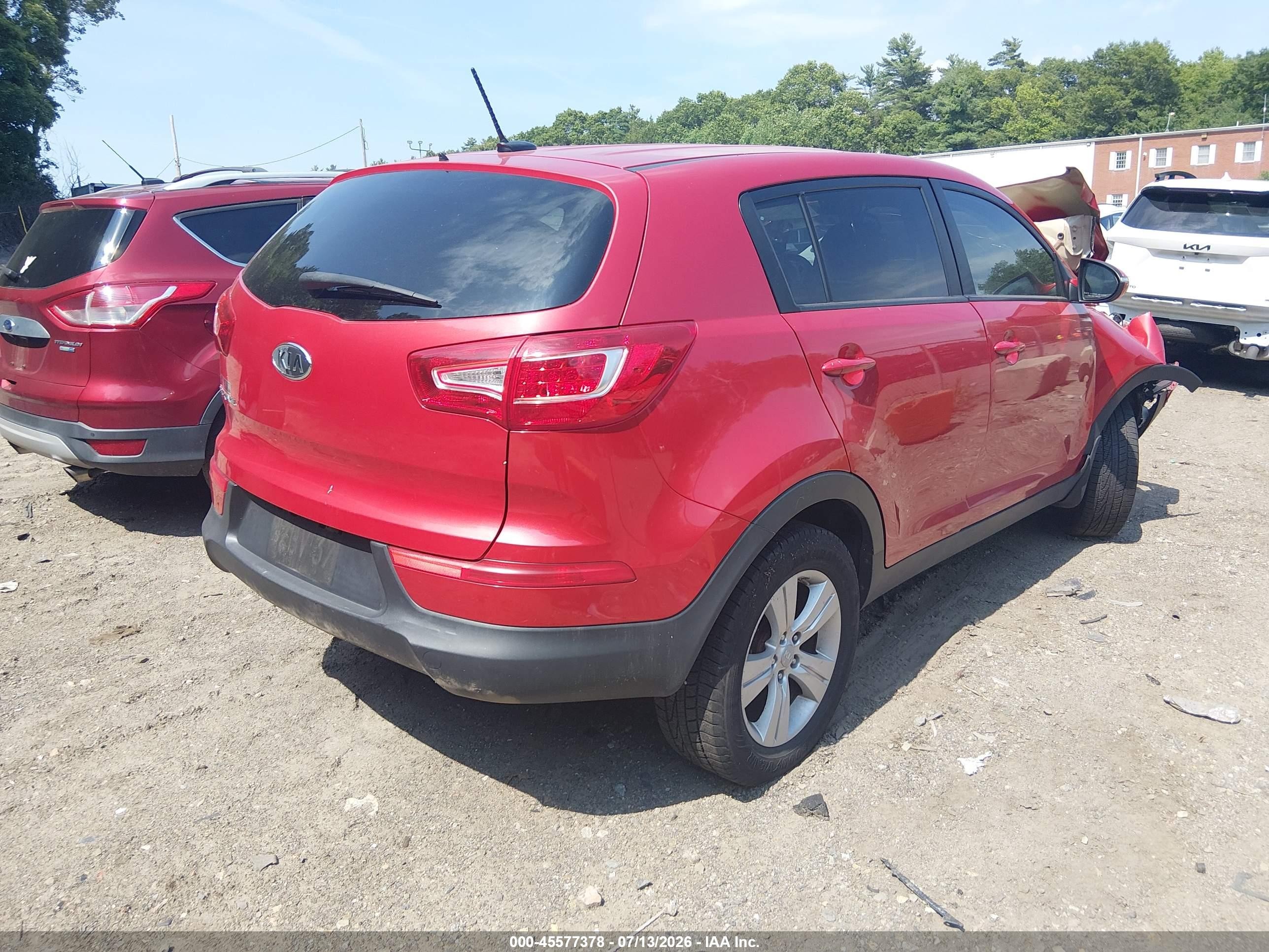 2012 Kia Sportage Lx Красный vin: KNDPB3A2XC7193747
