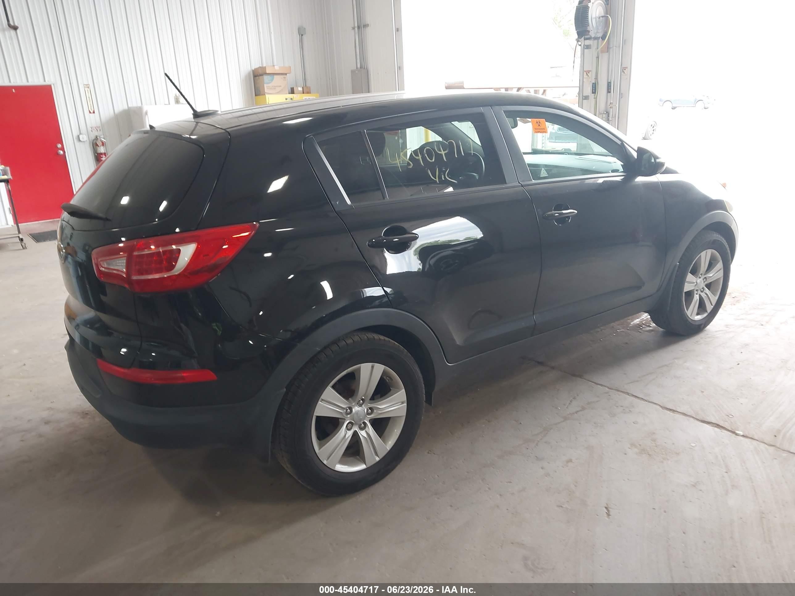 2012 Kia Sportage Lx Black vin: KNDPB3A2XC7283576