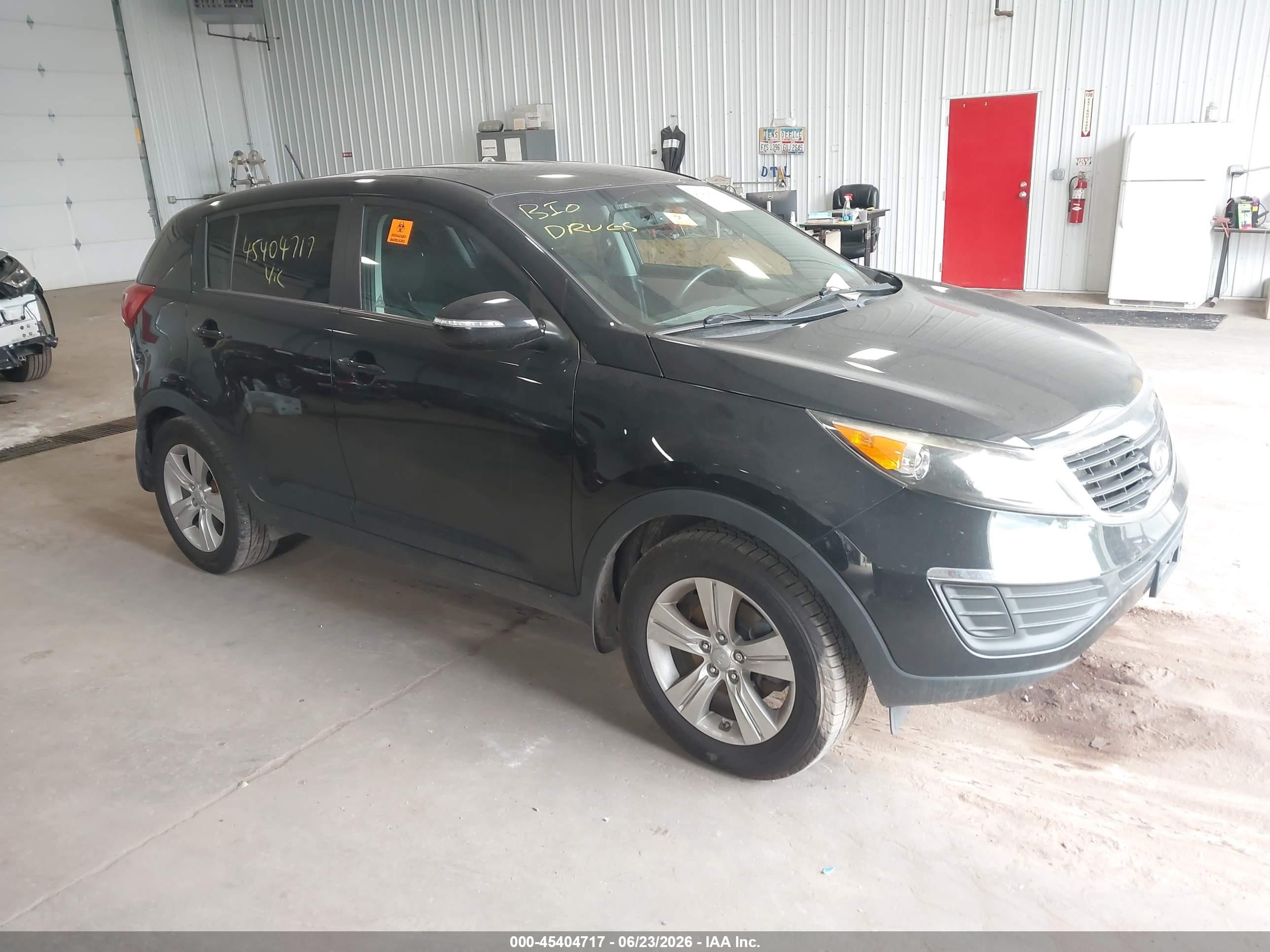 2012 Kia Sportage Lx Black vin: KNDPB3A2XC7283576