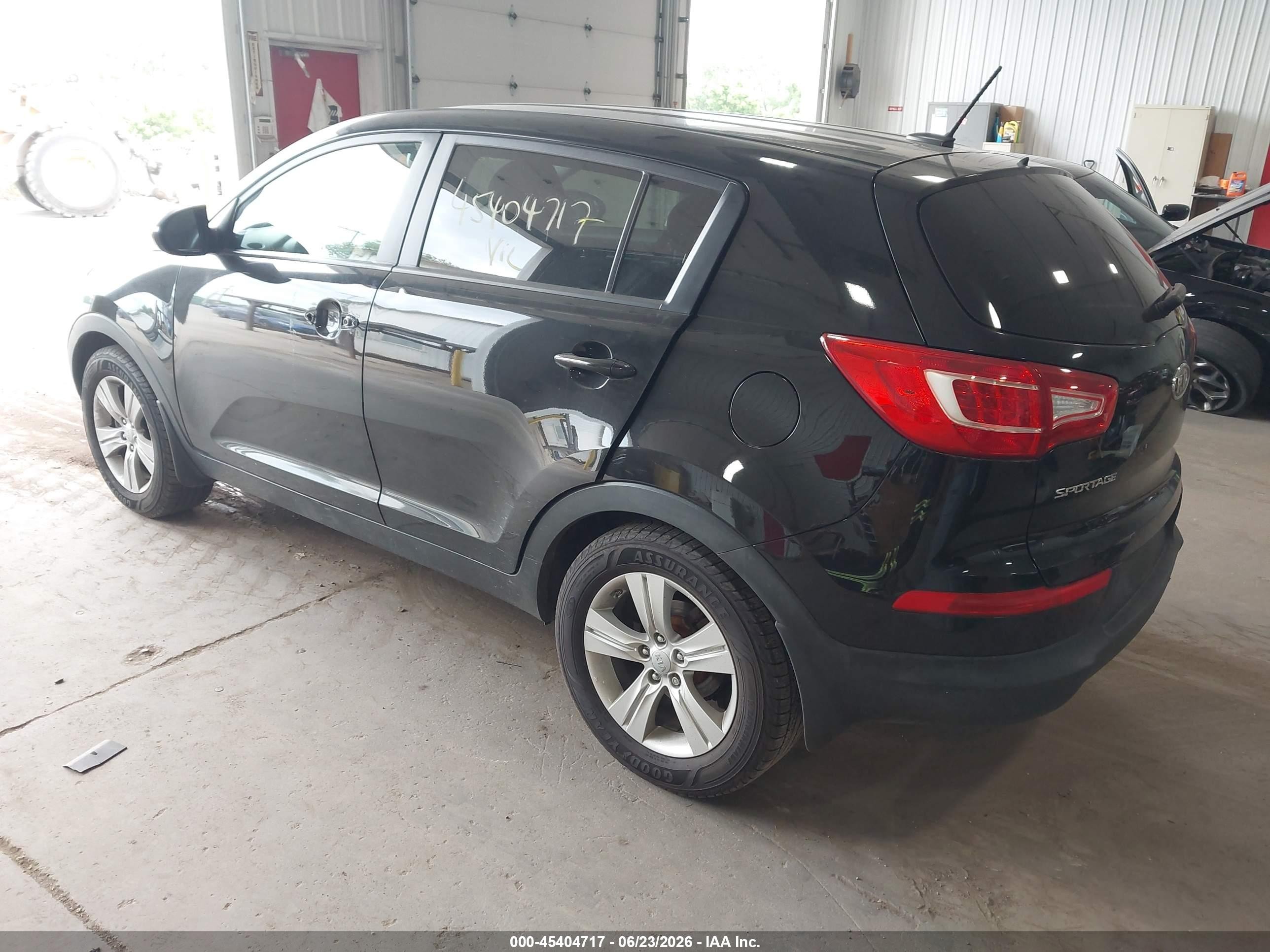2012 Kia Sportage Lx Black vin: KNDPB3A2XC7283576