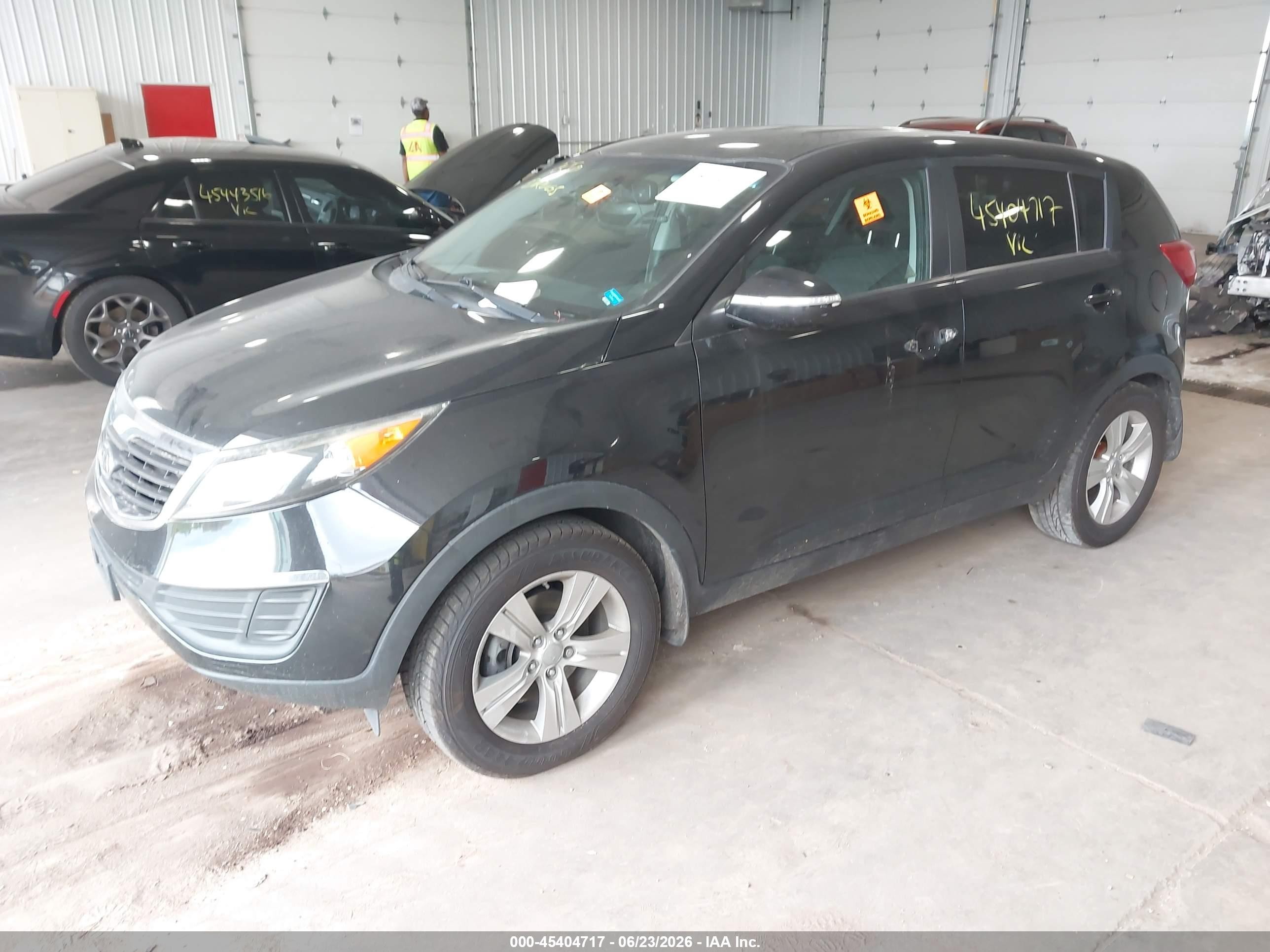 2012 Kia Sportage Lx Black vin: KNDPB3A2XC7283576