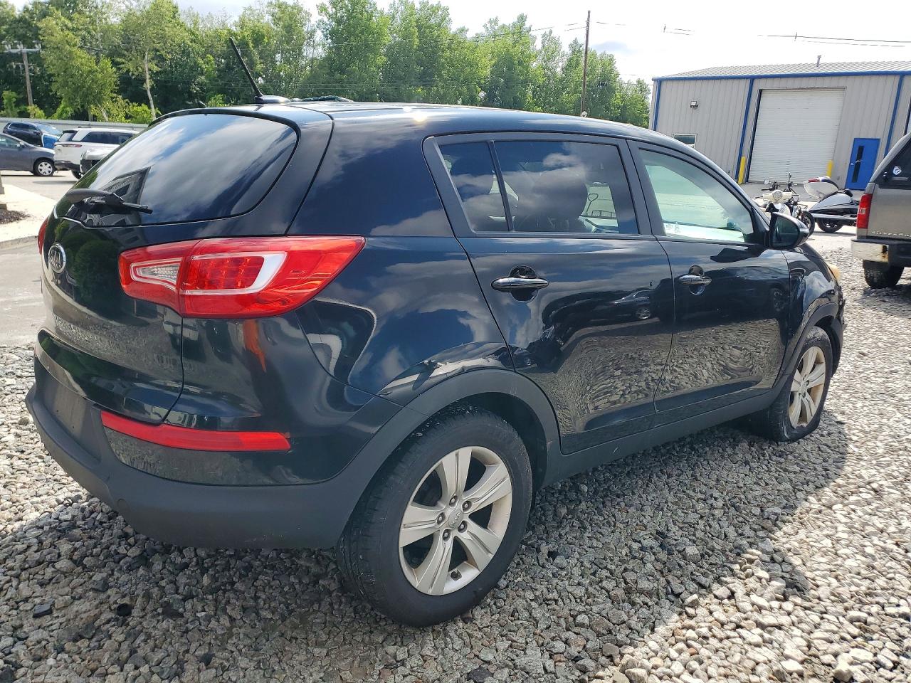 2012 Kia Sportage Lx Black vin: KNDPB3A2XC7309125