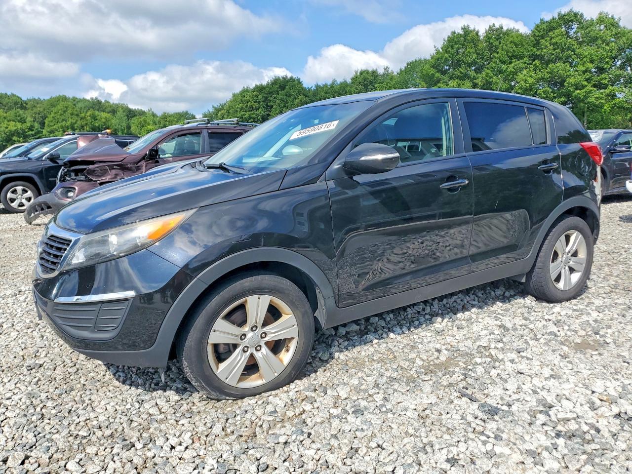 2012 Kia Sportage Lx Черный vin: KNDPB3A2XC7309125