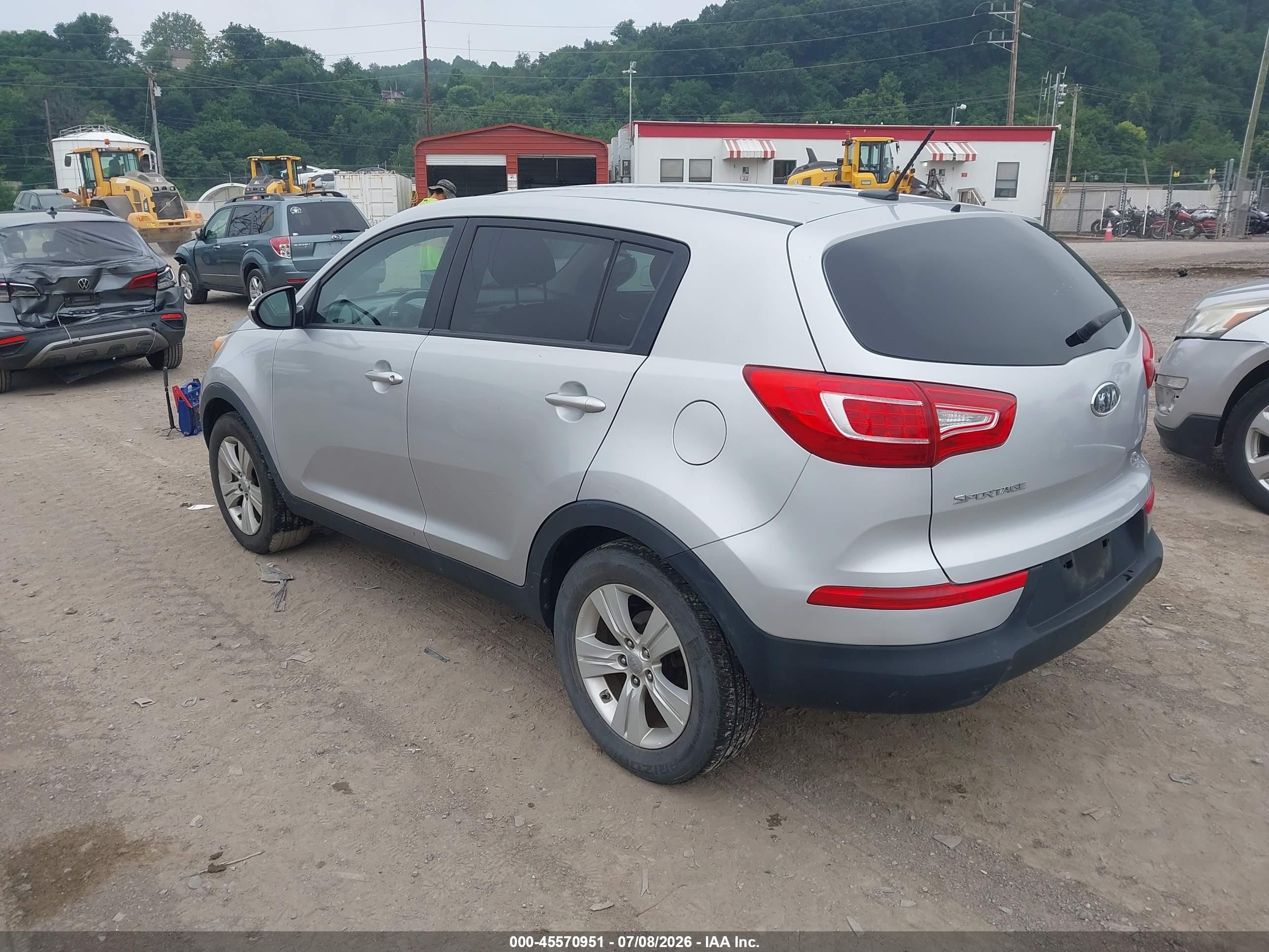 2012 Kia Sportage Lx Silver vin: KNDPB3A2XC7312851