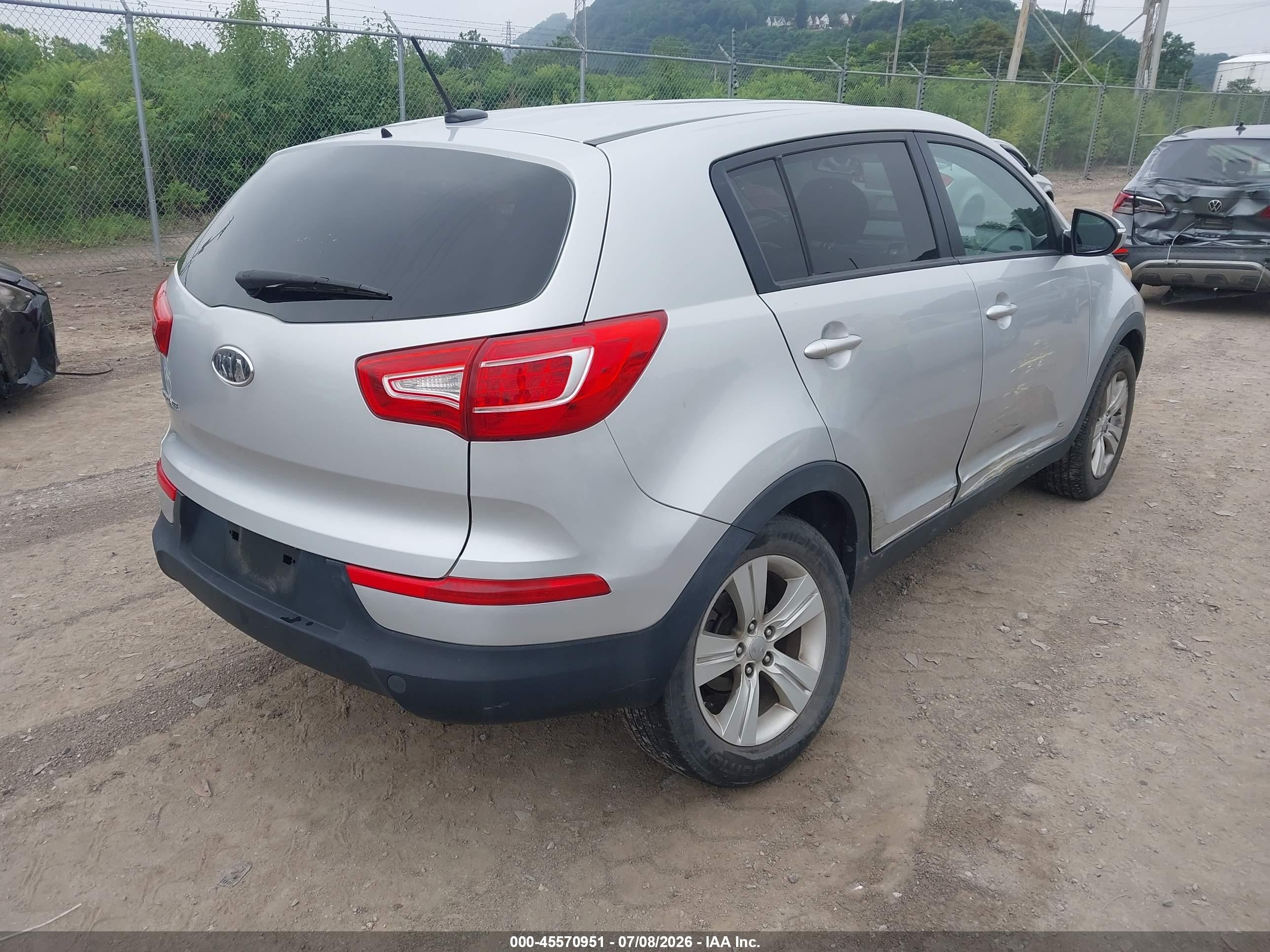 2012 Kia Sportage Lx Silver vin: KNDPB3A2XC7312851