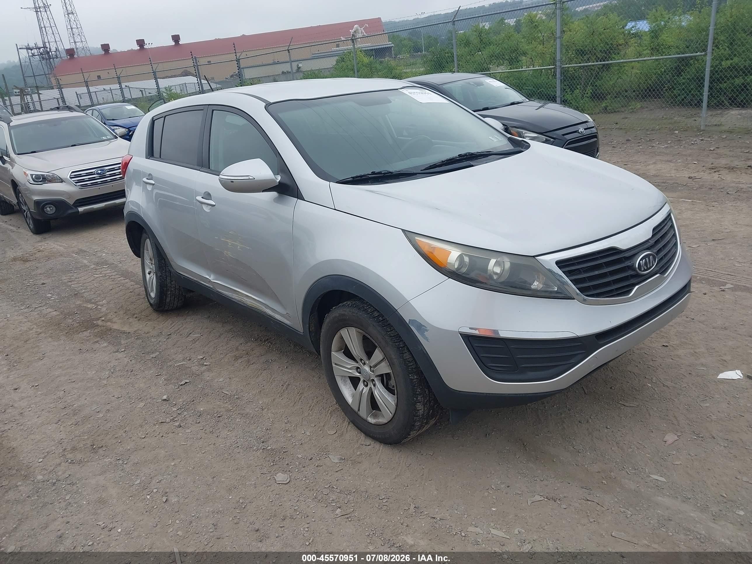 2012 Kia Sportage Lx Silver vin: KNDPB3A2XC7312851