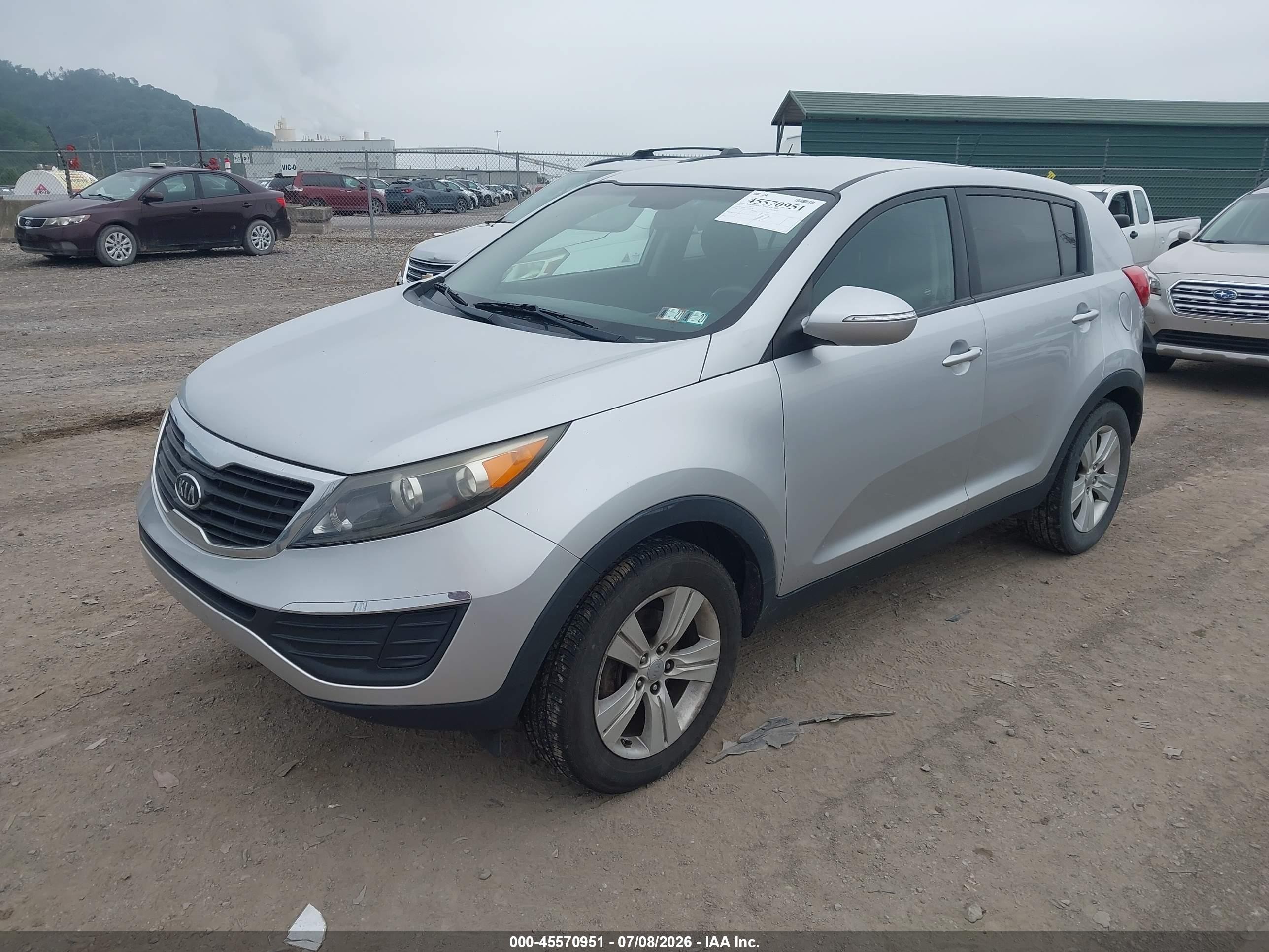 2012 Kia Sportage Lx Silver vin: KNDPB3A2XC7312851