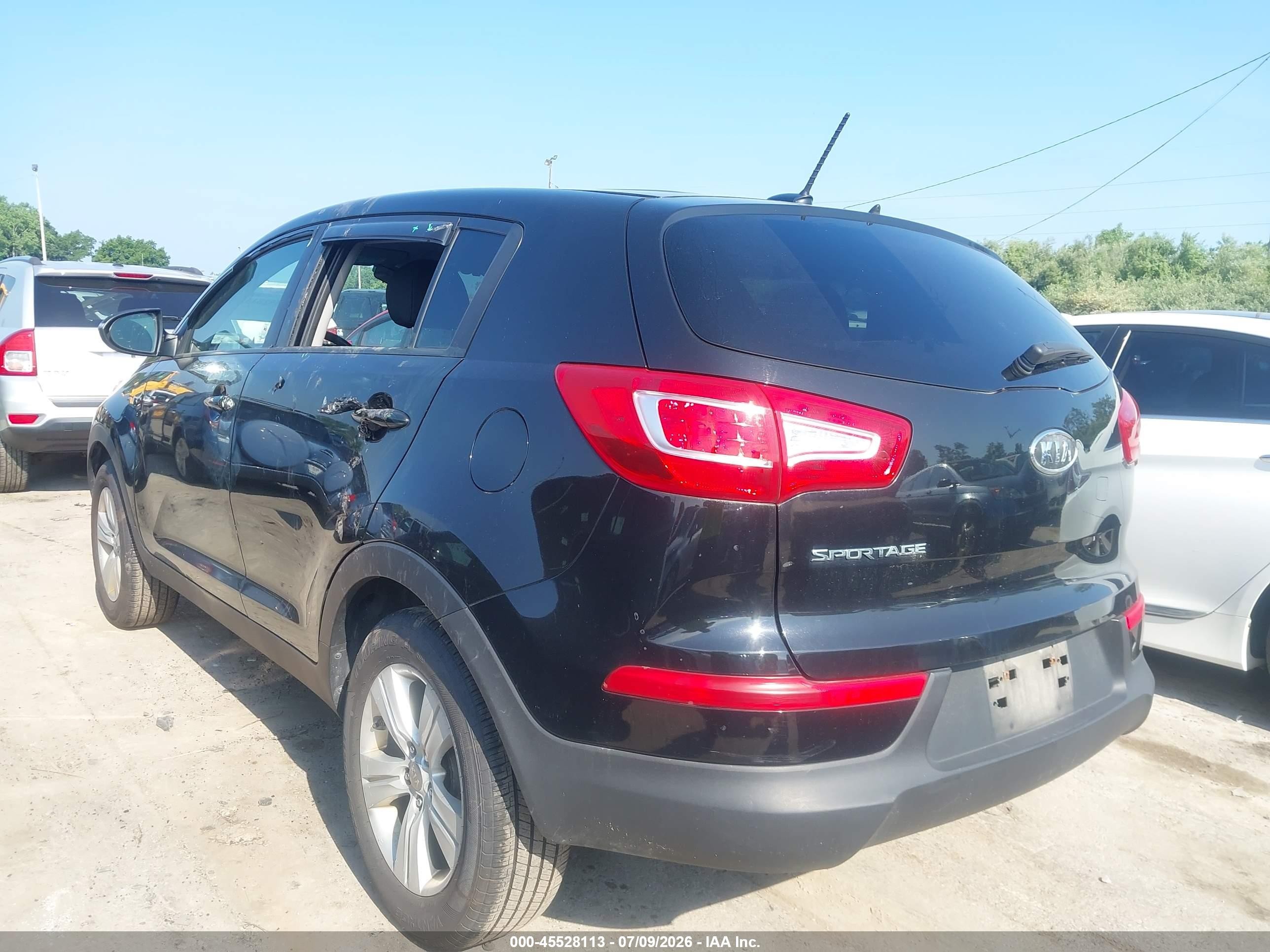 2012 Kia Sportage Lx Black vin: KNDPB3A2XC7325227