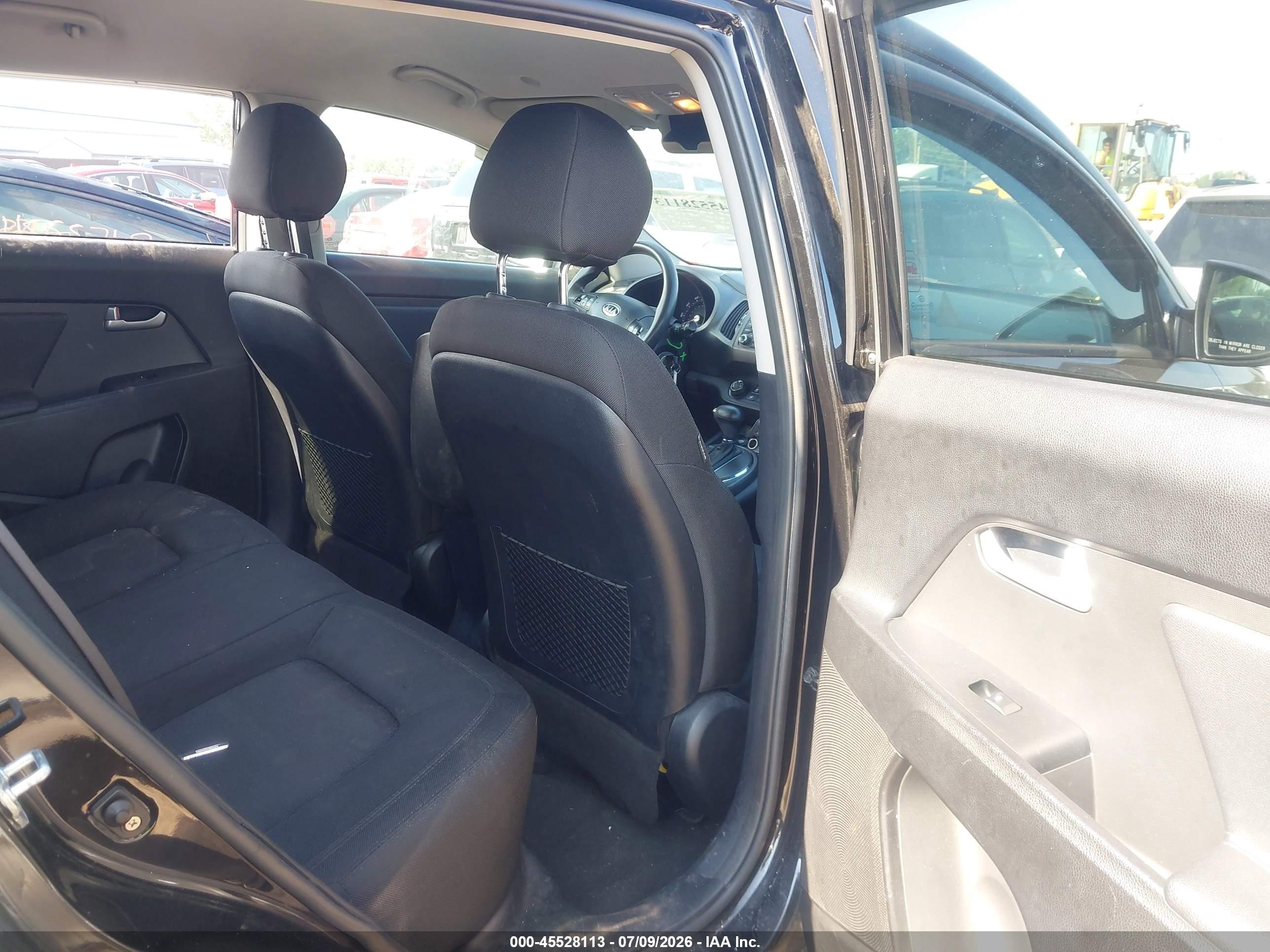 2012 Kia Sportage Lx Black vin: KNDPB3A2XC7325227