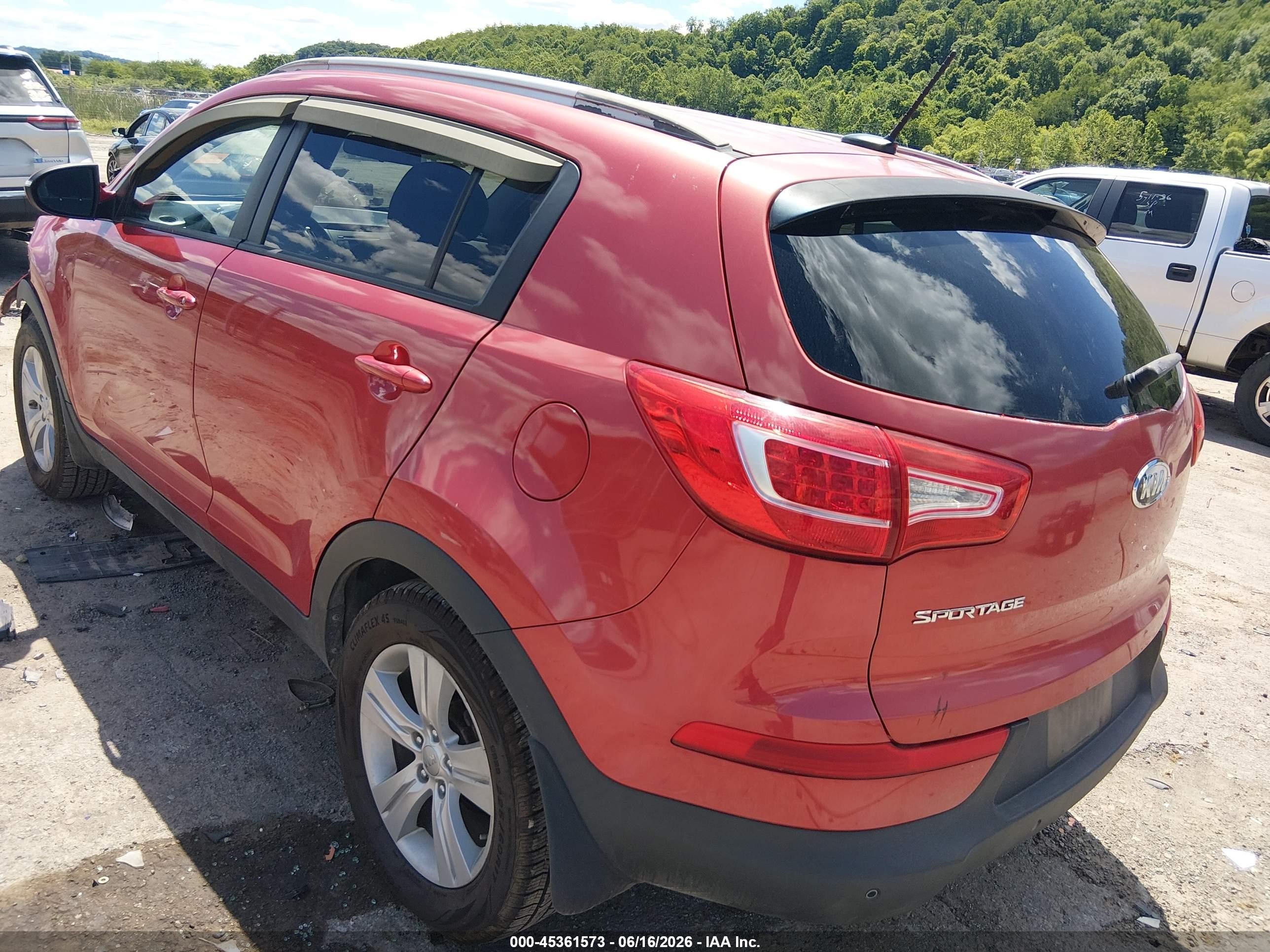 2012 Kia Sportage Lx Red vin: KNDPB3A2XC7326006