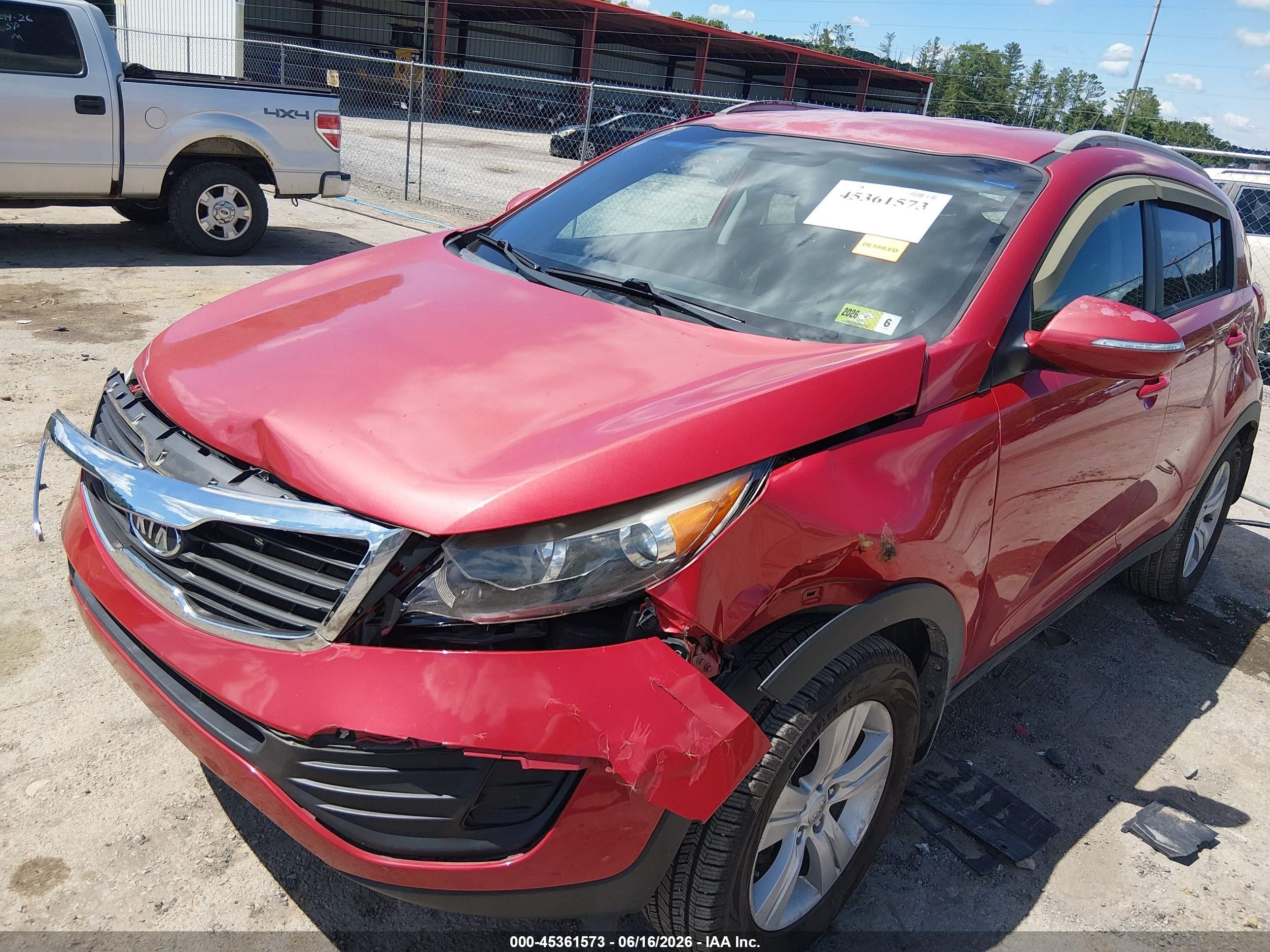 2012 Kia Sportage Lx Red vin: KNDPB3A2XC7326006