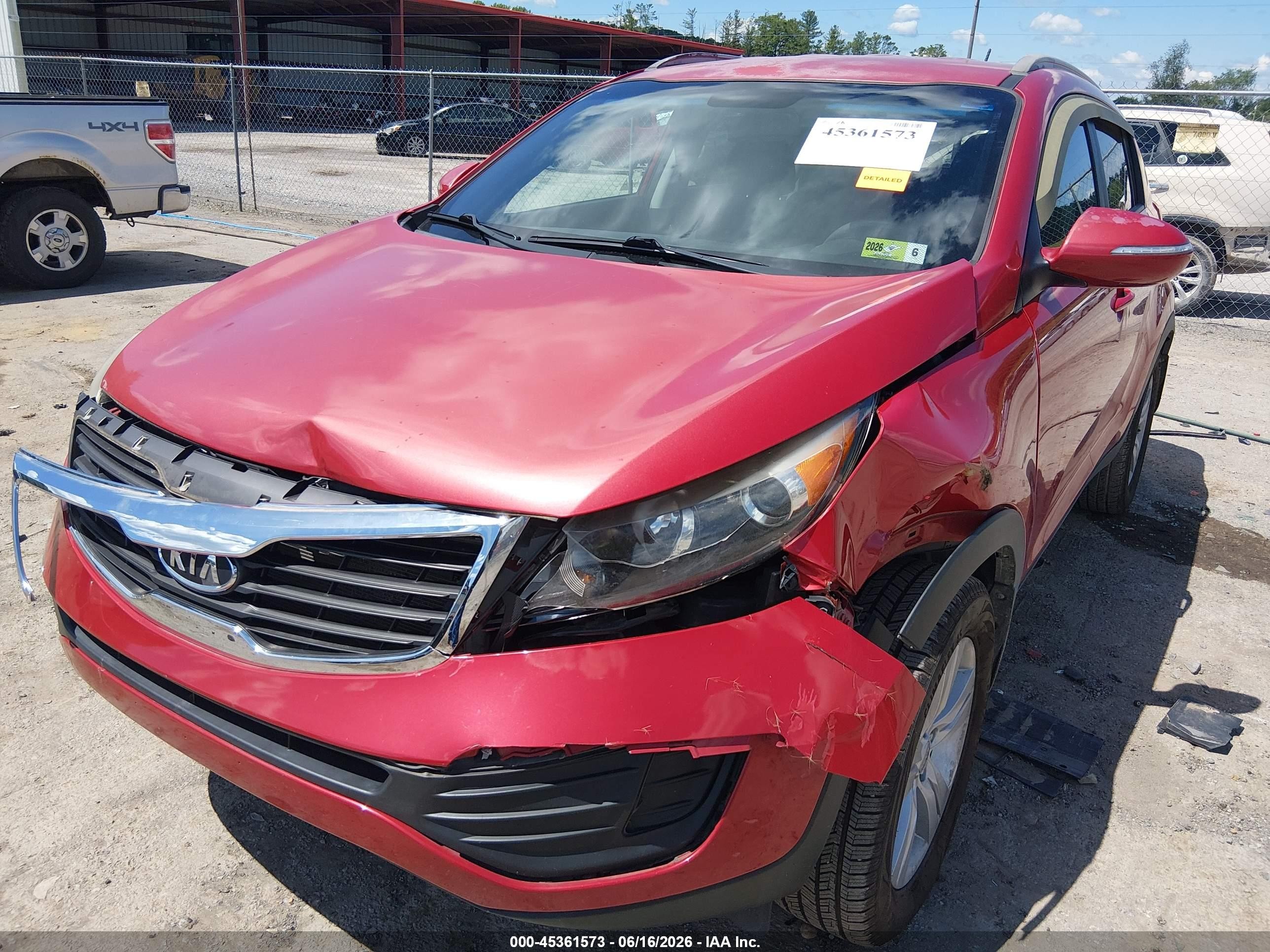 2012 Kia Sportage Lx Red vin: KNDPB3A2XC7326006