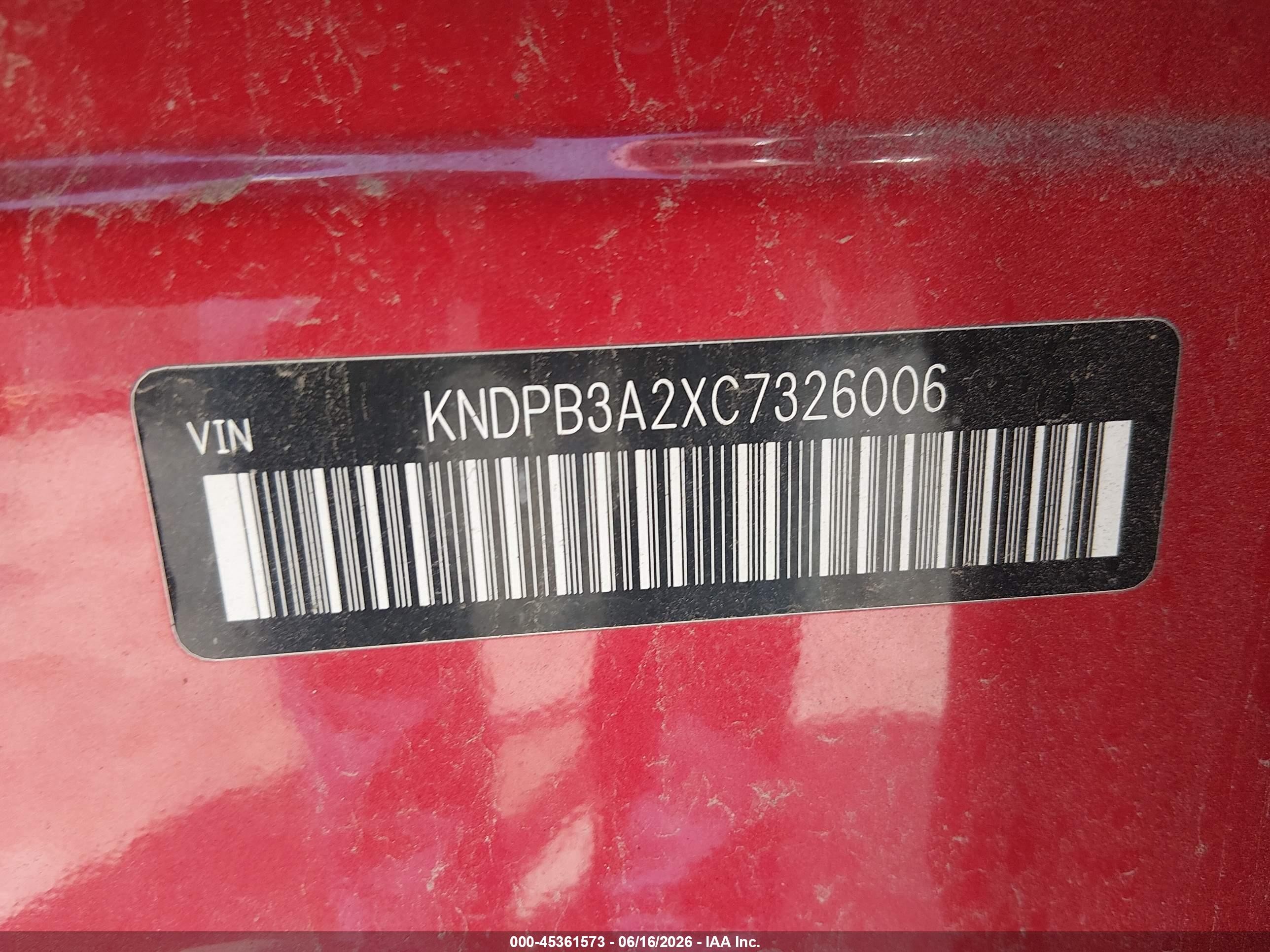 2012 Kia Sportage Lx Red vin: KNDPB3A2XC7326006