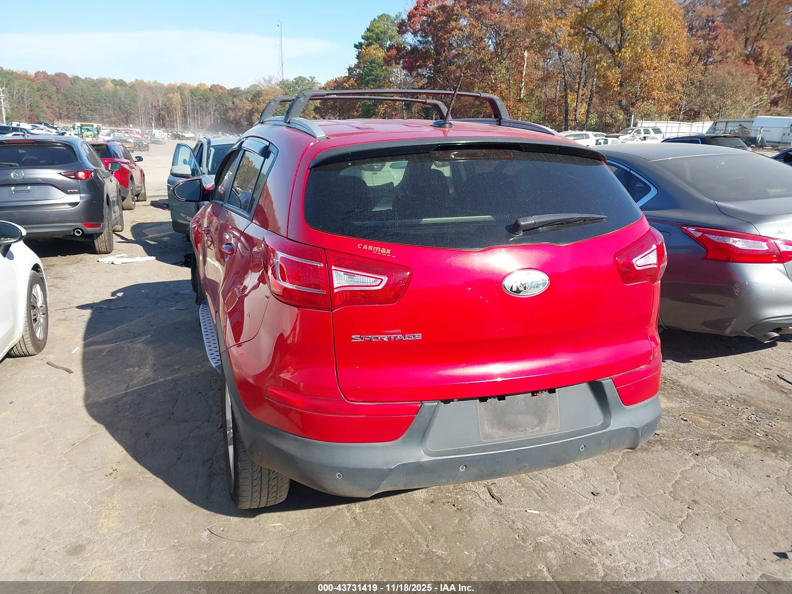 2013 Kia Sportage Lx Red vin: KNDPB3A2XD7433087