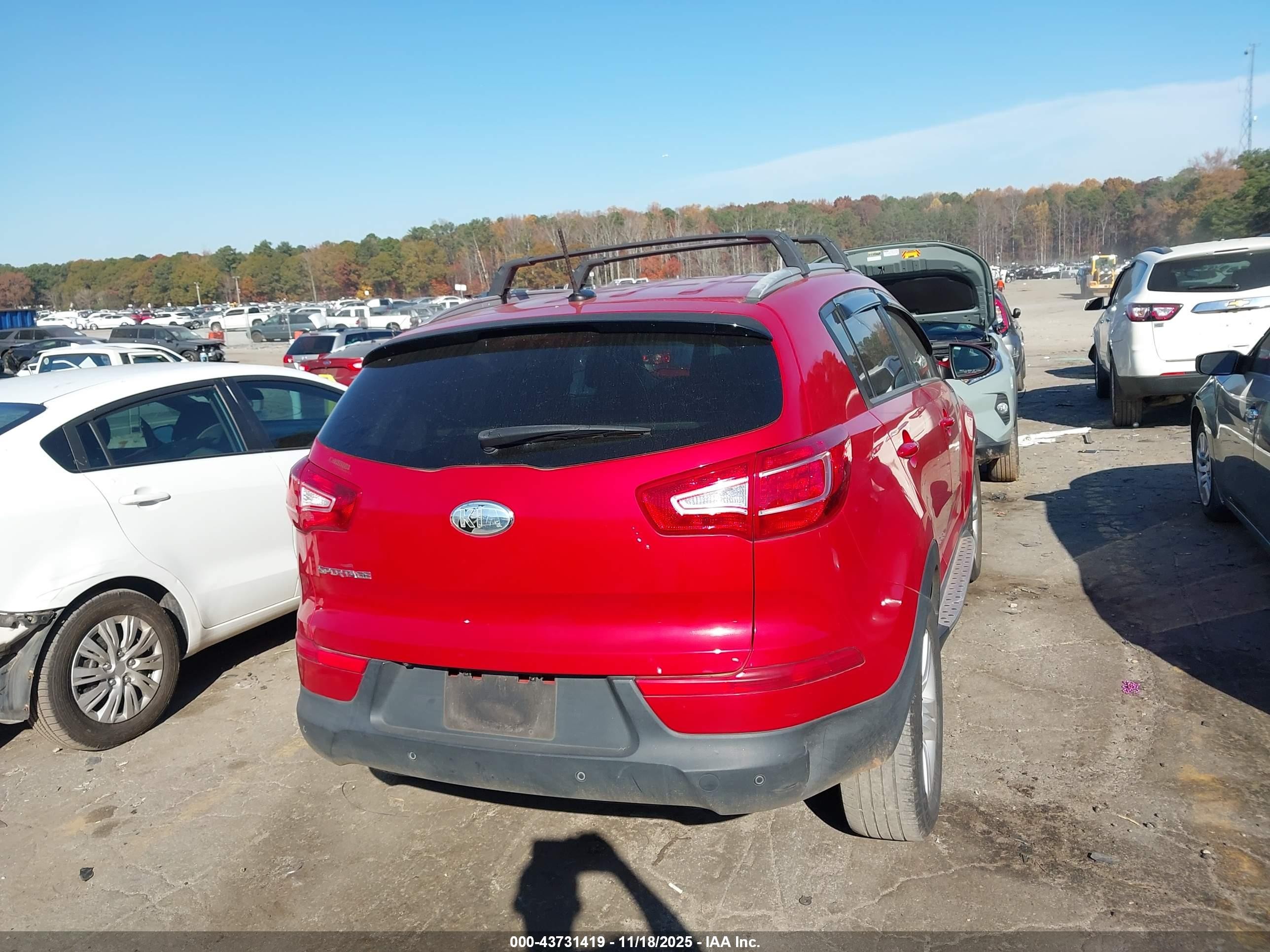 2013 Kia Sportage Lx Red vin: KNDPB3A2XD7433087