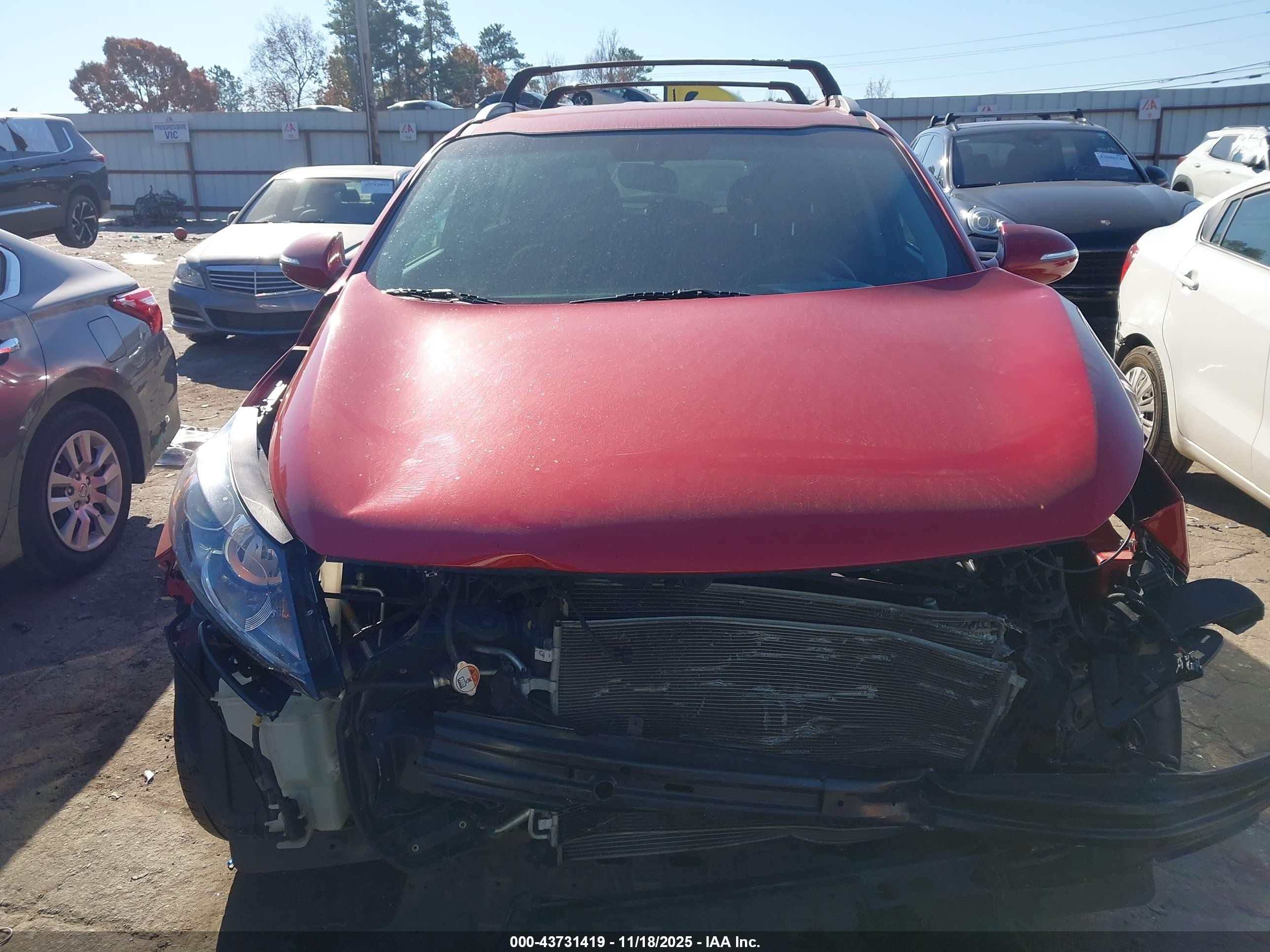 2013 Kia Sportage Lx Red vin: KNDPB3A2XD7433087