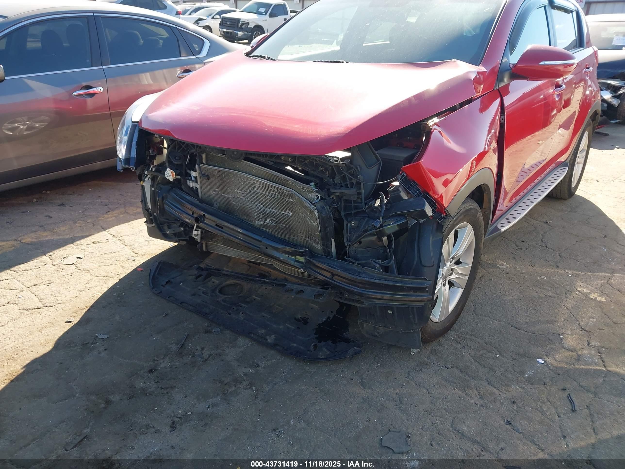 2013 Kia Sportage Lx Red vin: KNDPB3A2XD7433087