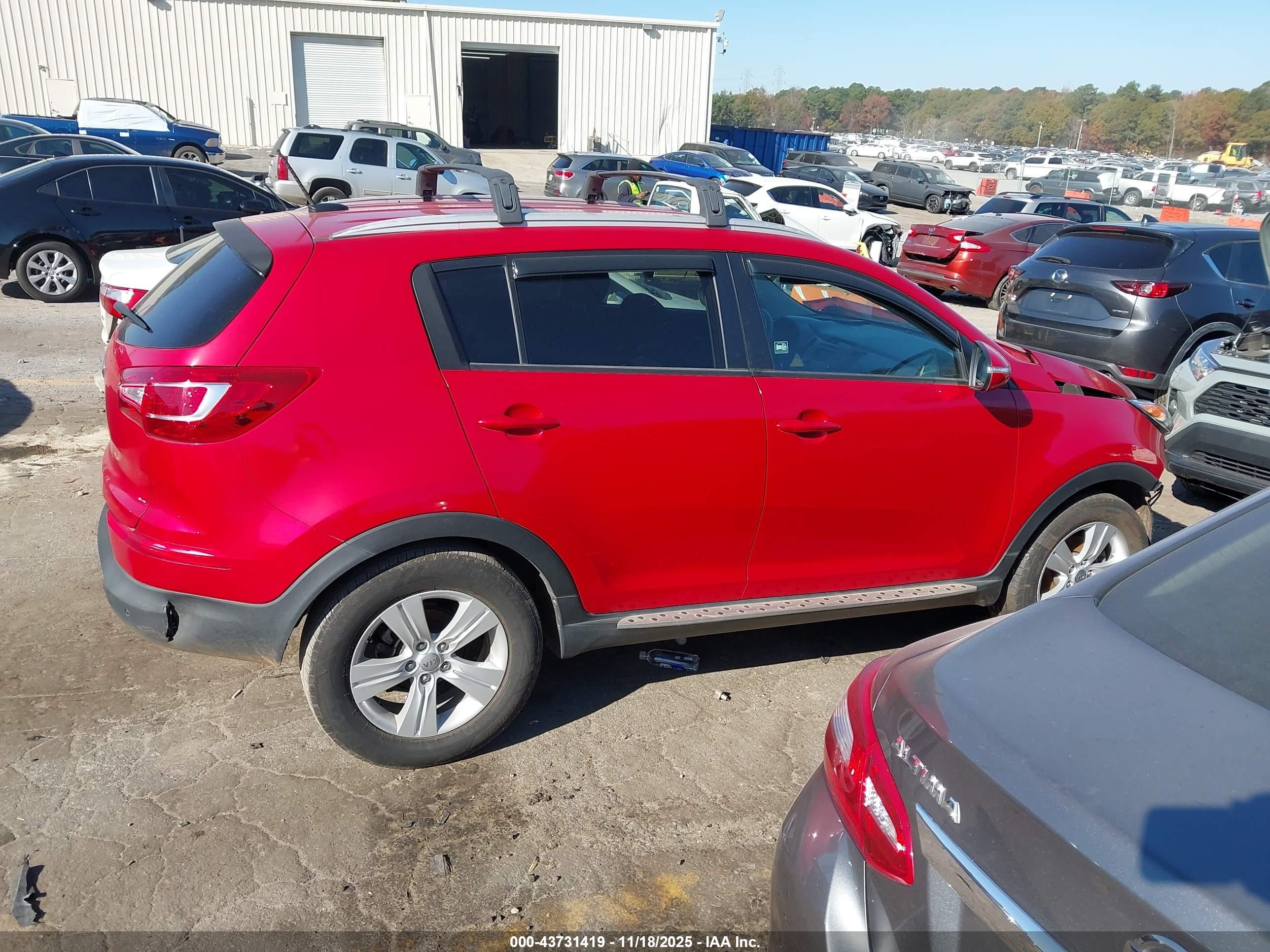 2013 Kia Sportage Lx Red vin: KNDPB3A2XD7433087