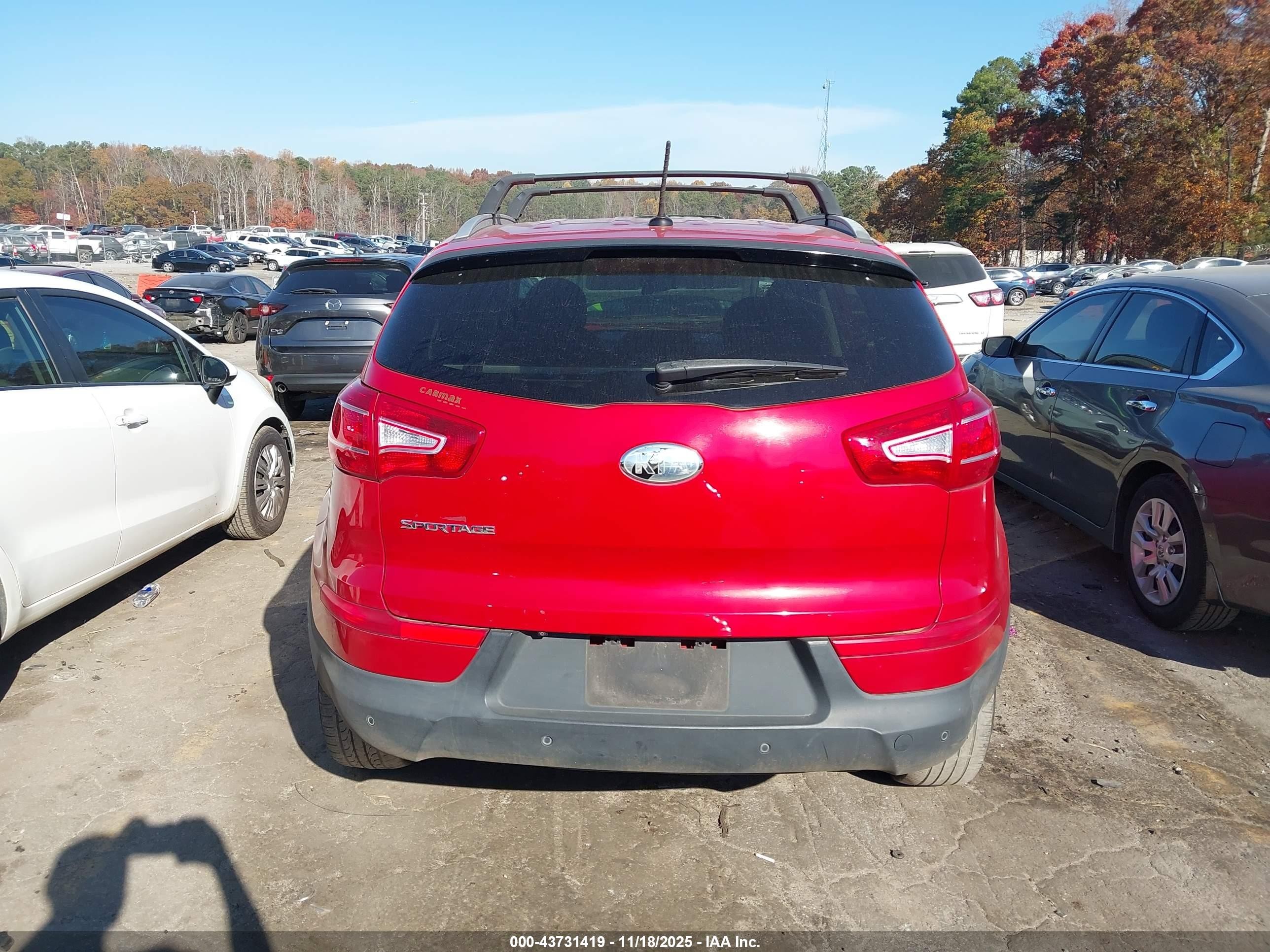 2013 Kia Sportage Lx Red vin: KNDPB3A2XD7433087